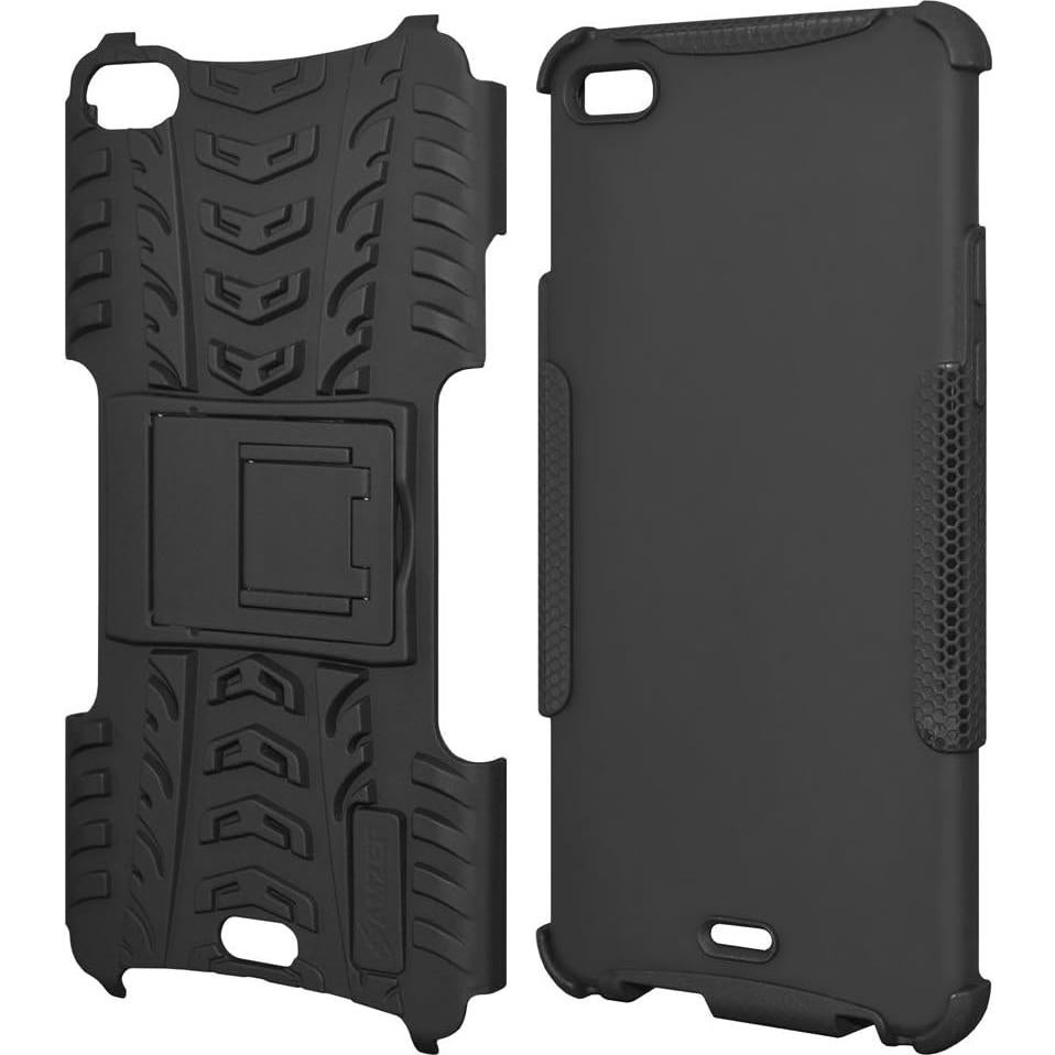Funda híbrida AMZER con soporte para Micromax Canvas Sliver 5 - Negro