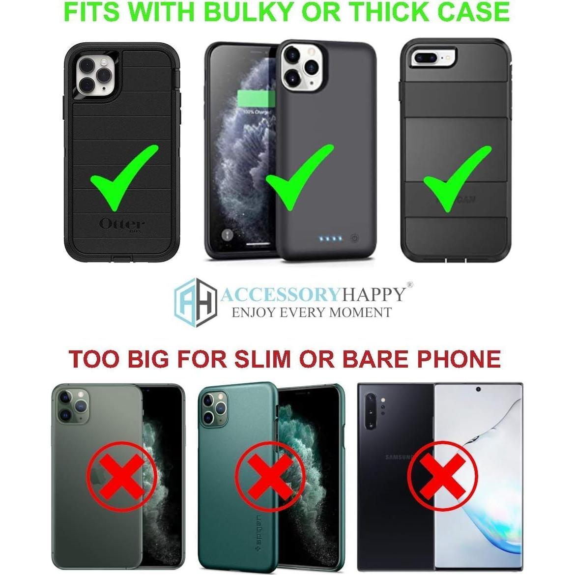 Funda de teléfono resistente AccessoryHappy para iPhone y Samsung