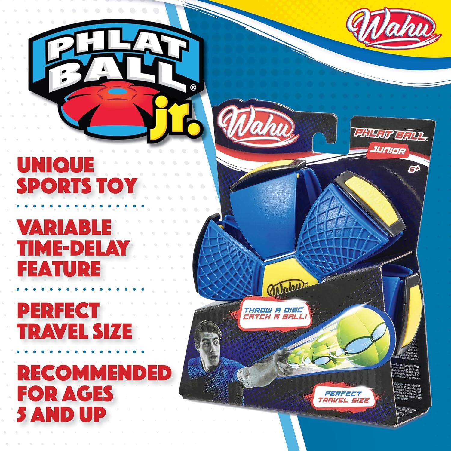 WAHU Phlat Ball Junior Azul - Disco Volador y Pelota 10.2 cm