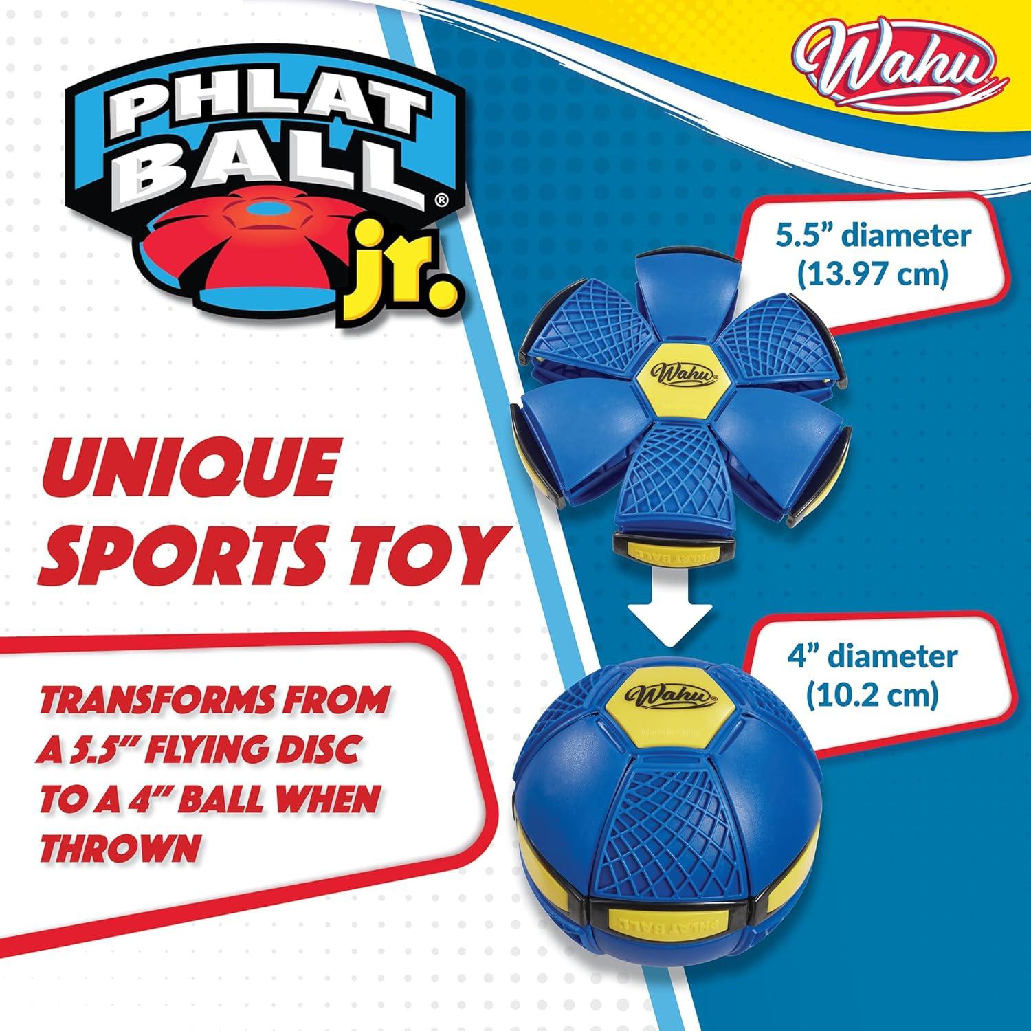 WAHU Phlat Ball Junior Azul - Disco Volador y Pelota 10.2 cm