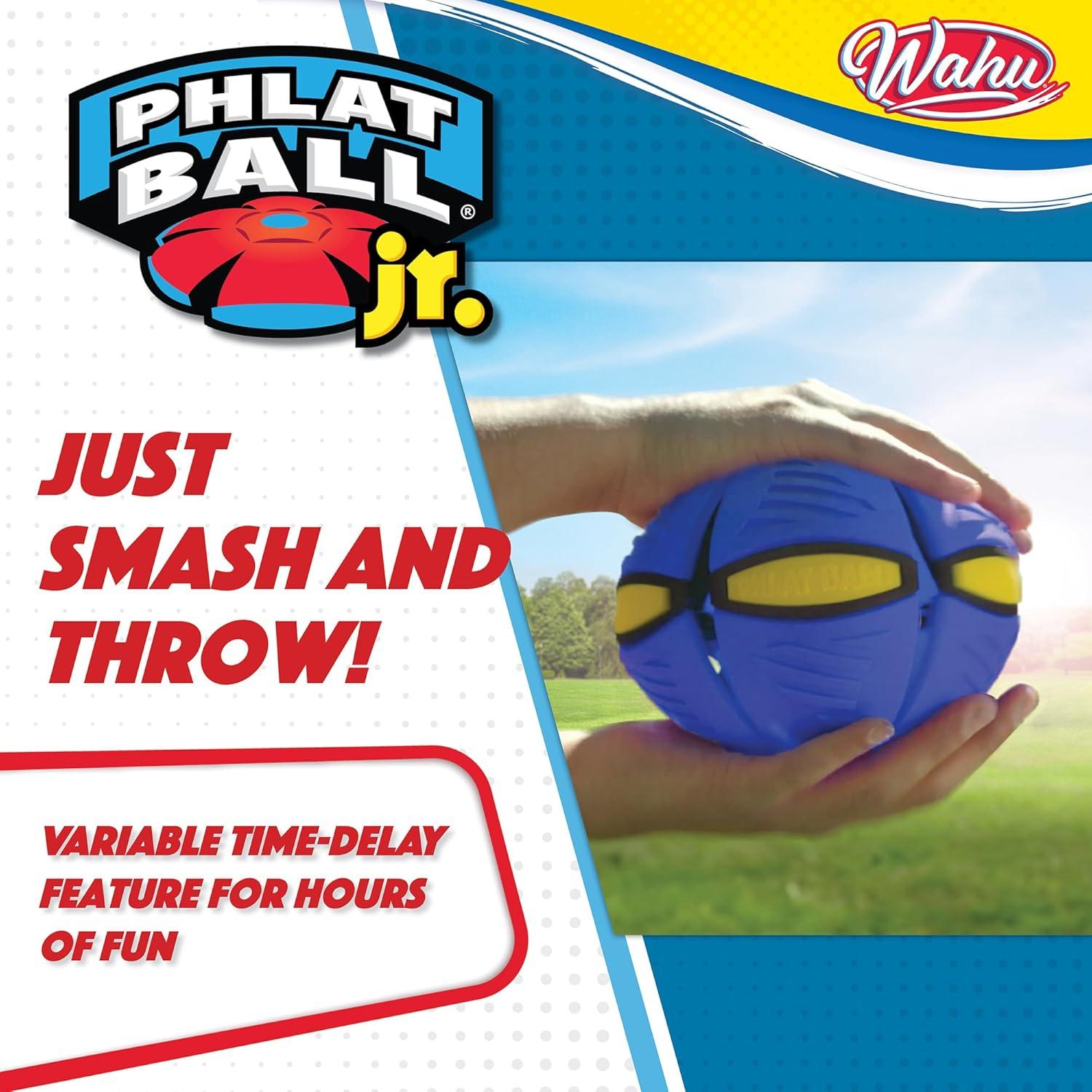 WAHU Phlat Ball Junior Azul - Disco Volador y Pelota 10.2 cm