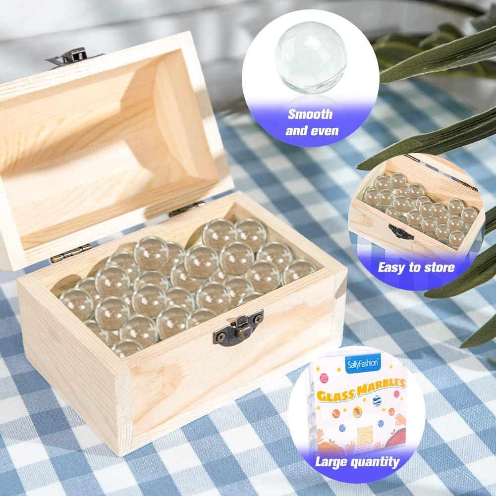 75 Canicas de Vidrio Transparentes SallyFashion para Decoración