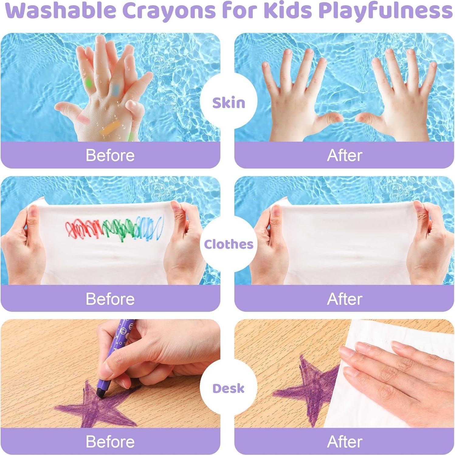 Crayones DreamCandy Giratorios 24 Colores Lavables para Niños