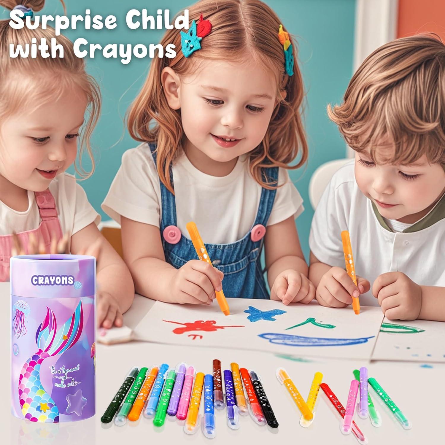 Crayones DreamCandy Giratorios 24 Colores Lavables para Niños