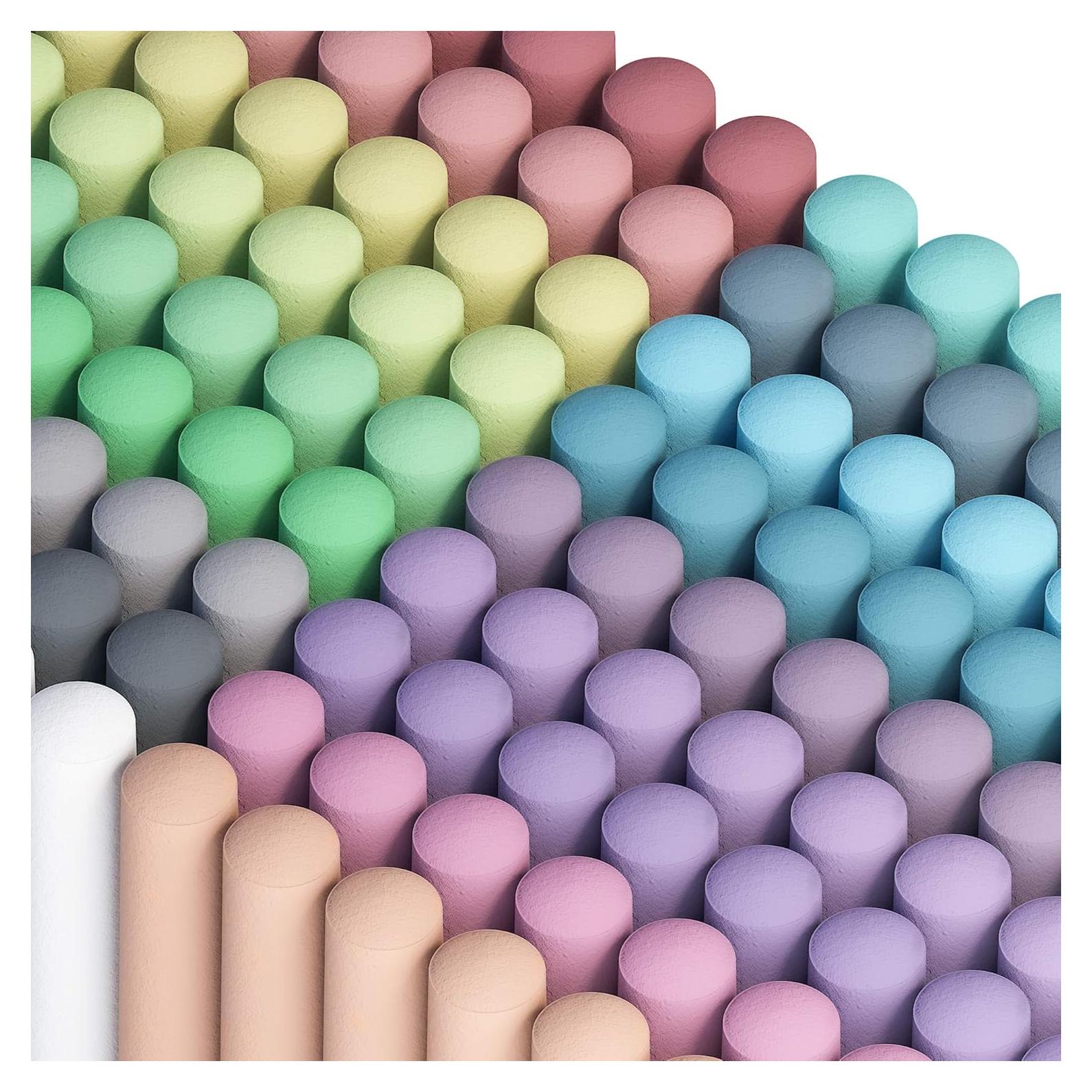 Tiza de Acera Feela 162 Piezas 18 Colores Jumbo para Niños