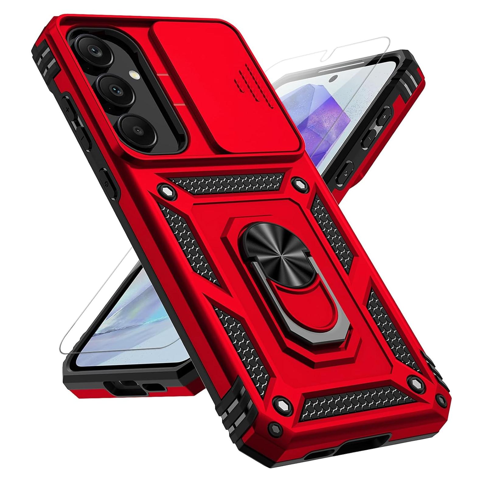 Funda Samsung Galaxy A55 5G PUSHIMEI Rojo Grado Militar