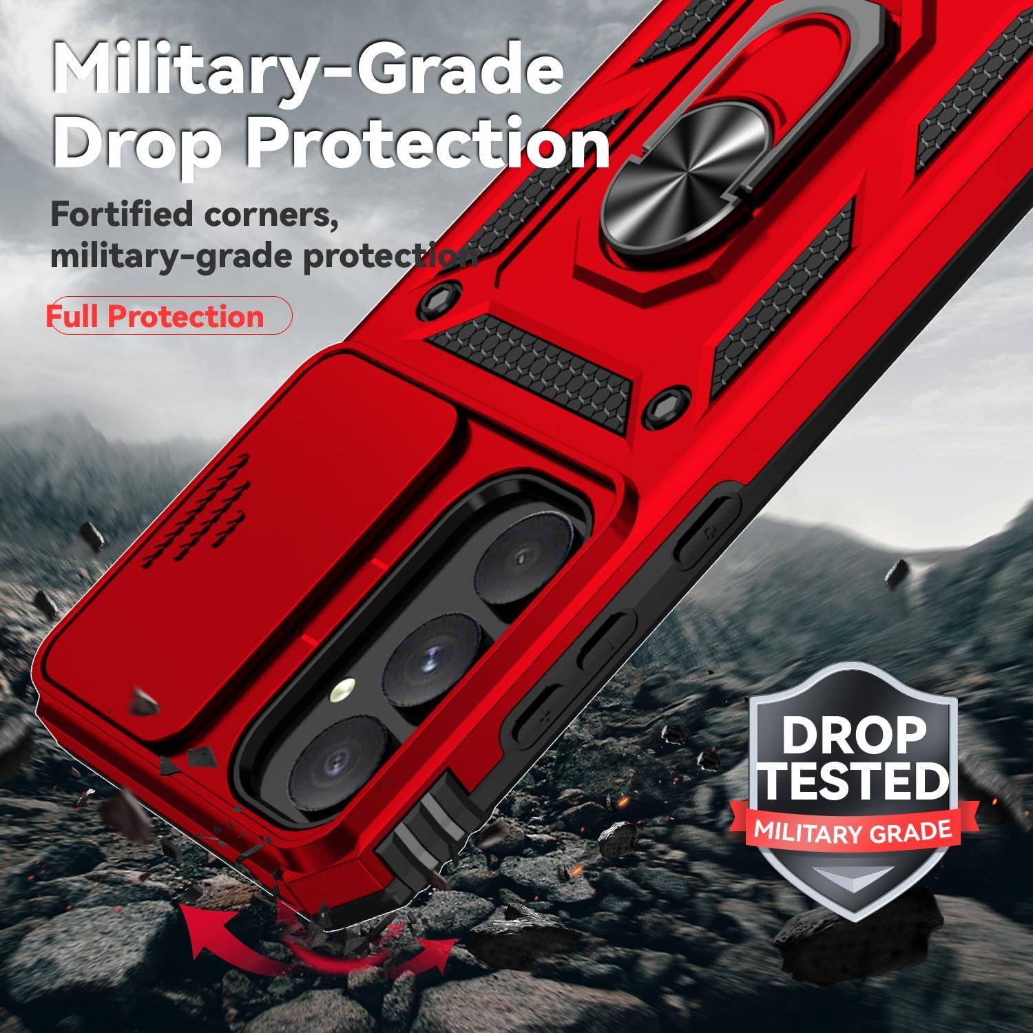 Funda Samsung Galaxy A55 5G PUSHIMEI Rojo Grado Militar
