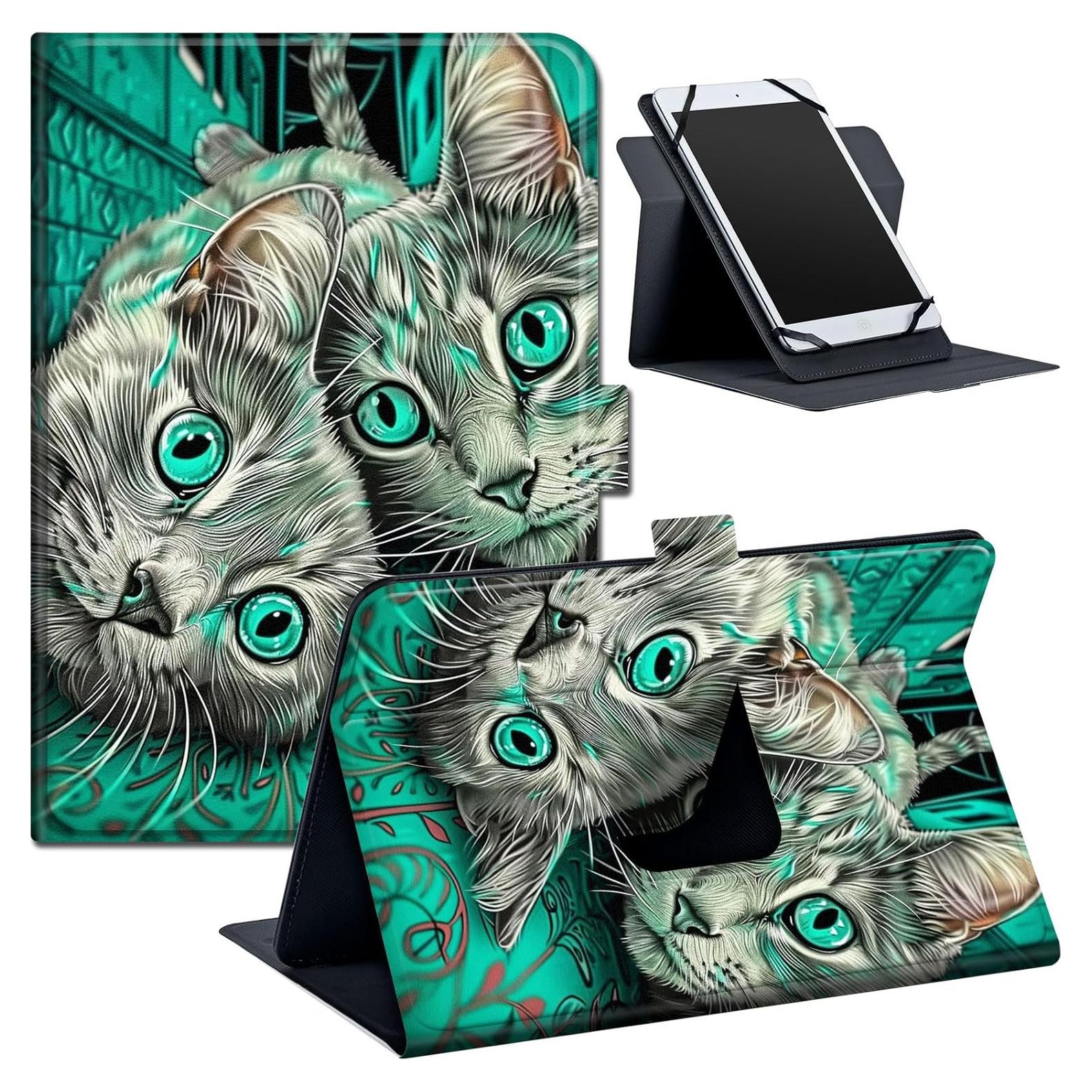 Funda Universal para Tableta 7-8 Pulgadas Qindaiwen Gatos