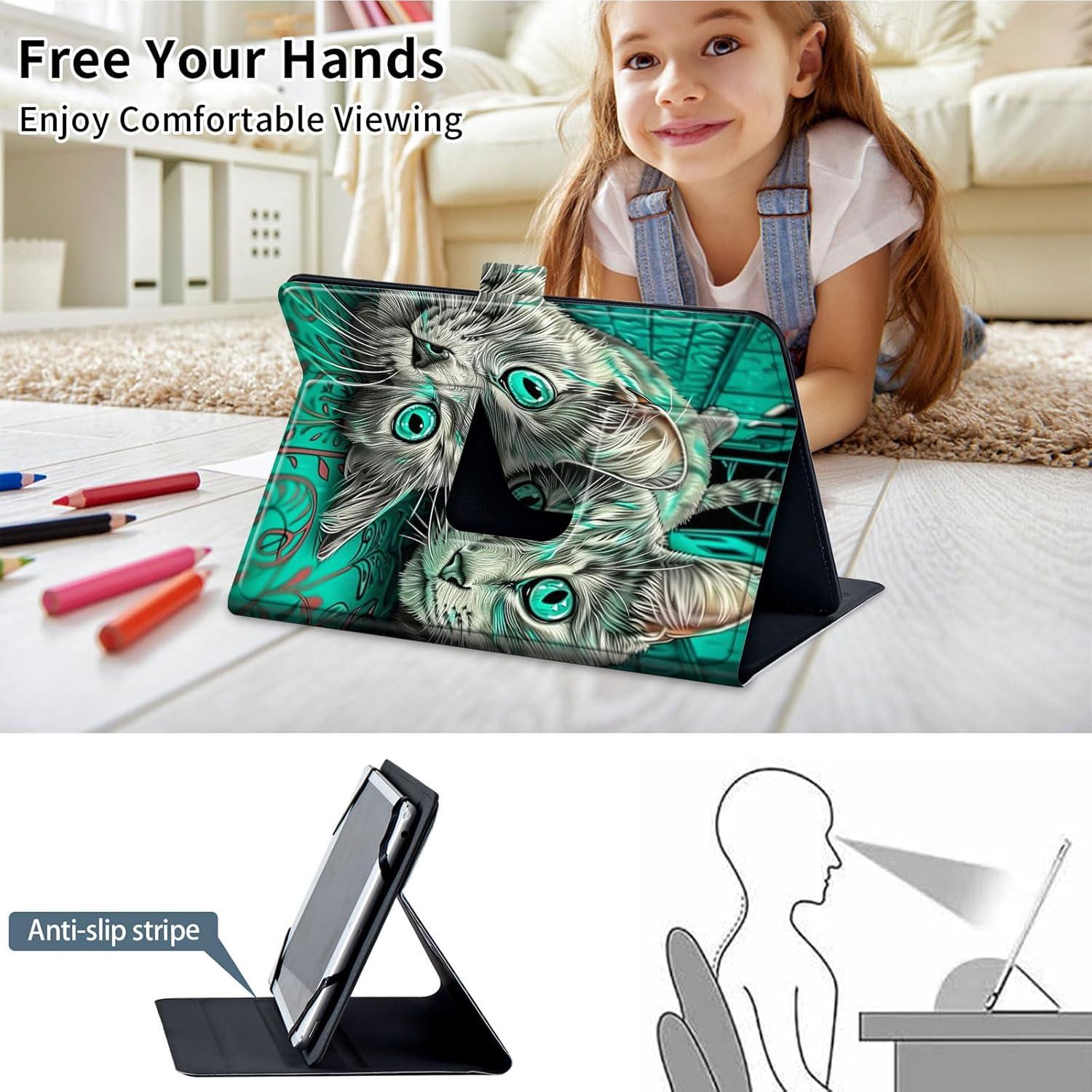 Funda Universal para Tableta 7-8 Pulgadas Qindaiwen Gatos