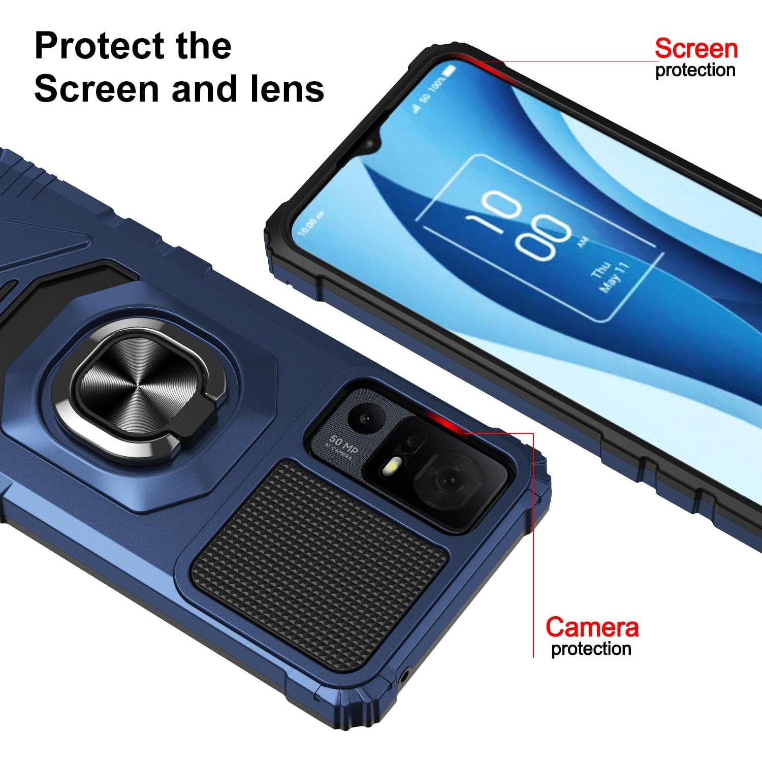 Funda Protectora para TCL 40XL con Soporte y Protector de Pantalla