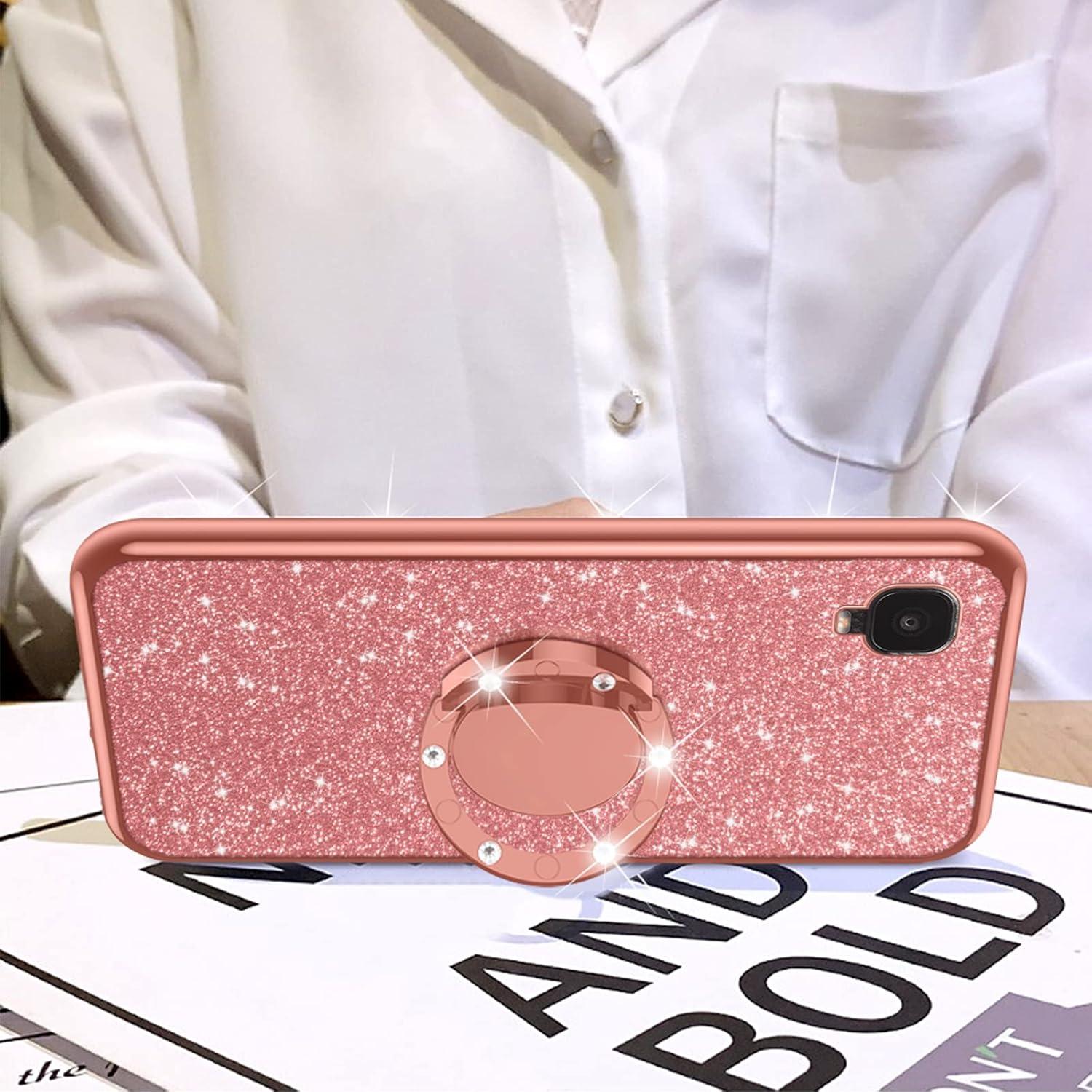 Funda Brillante para TCL A3 A509DL - Oro Rosa, TPU, Soporte