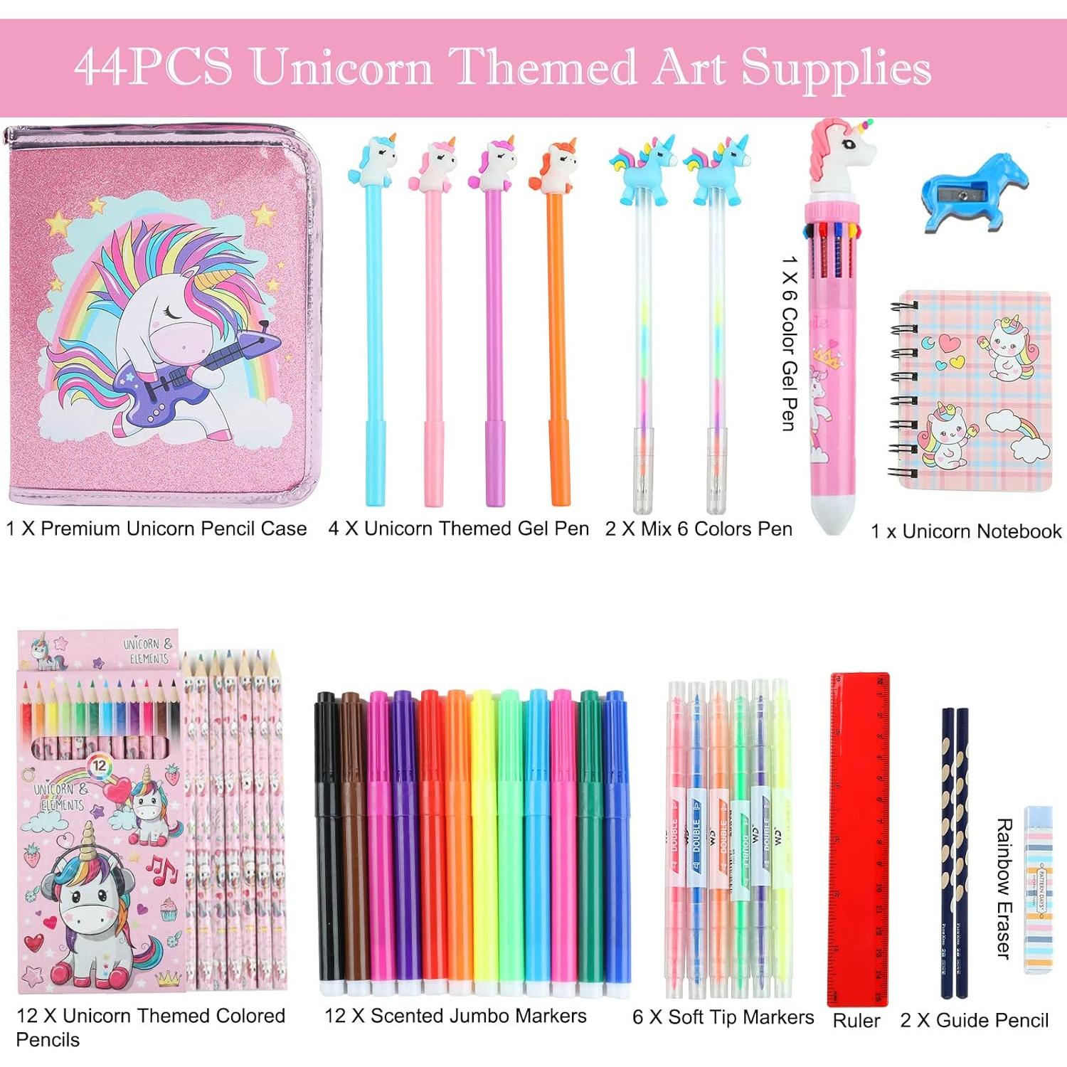 Juego de Marcadores Aromatizados Unicornio 44 Pcs Suministros de Arte