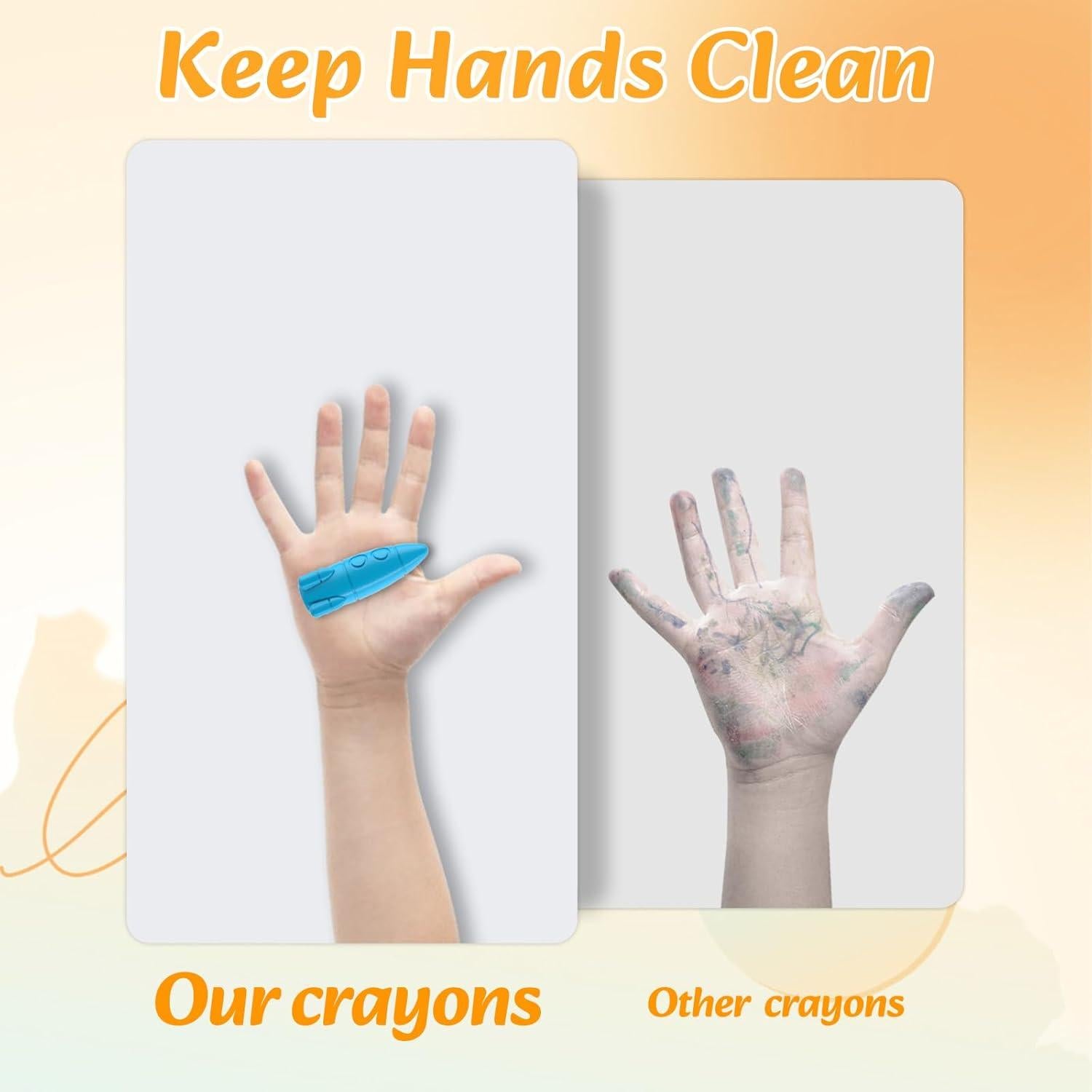 Crayones Lavables JUPITEARTH 12 Colores No Tóxicos