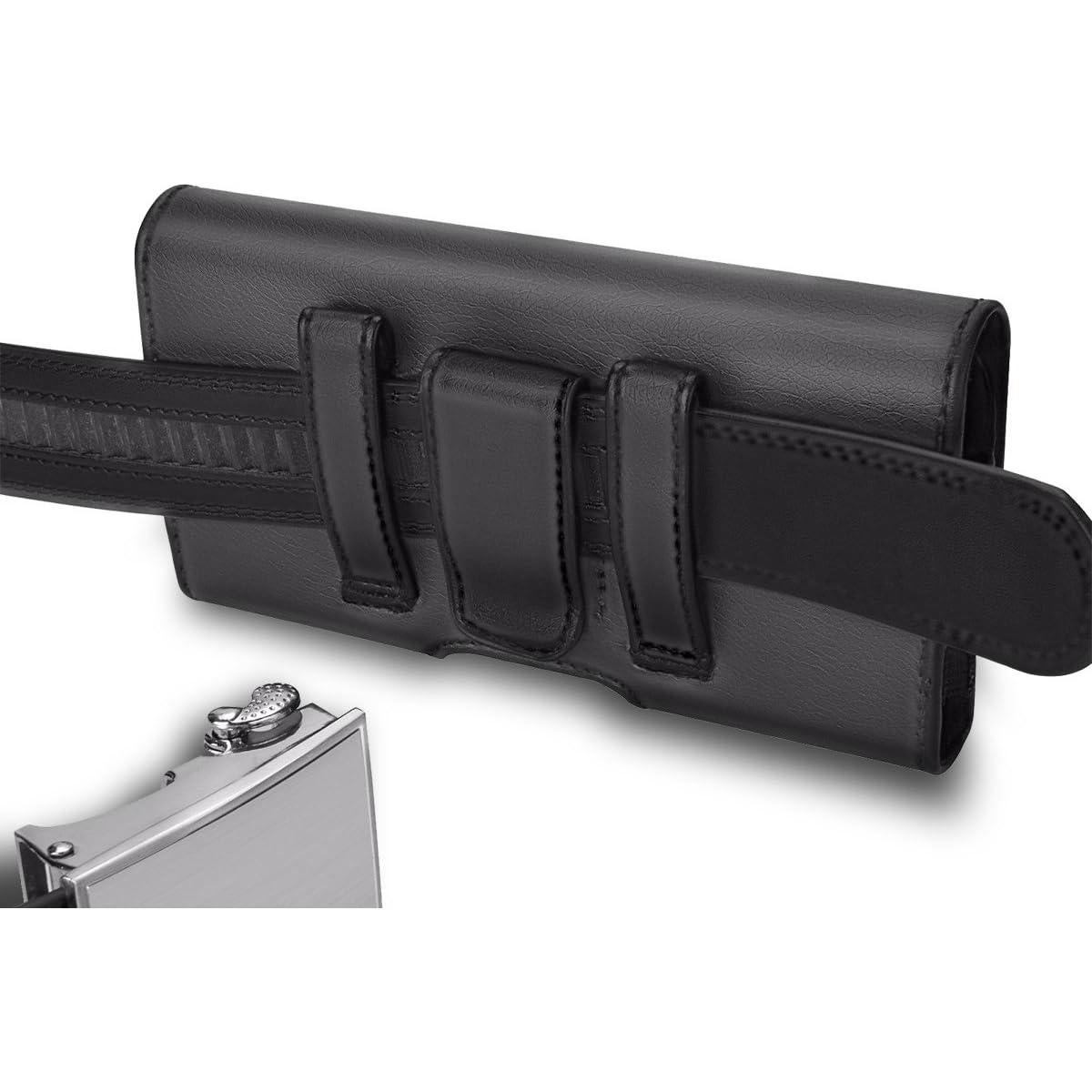 Funda de Cuero TMAN para ZTE Blade Vantage XL con Clip