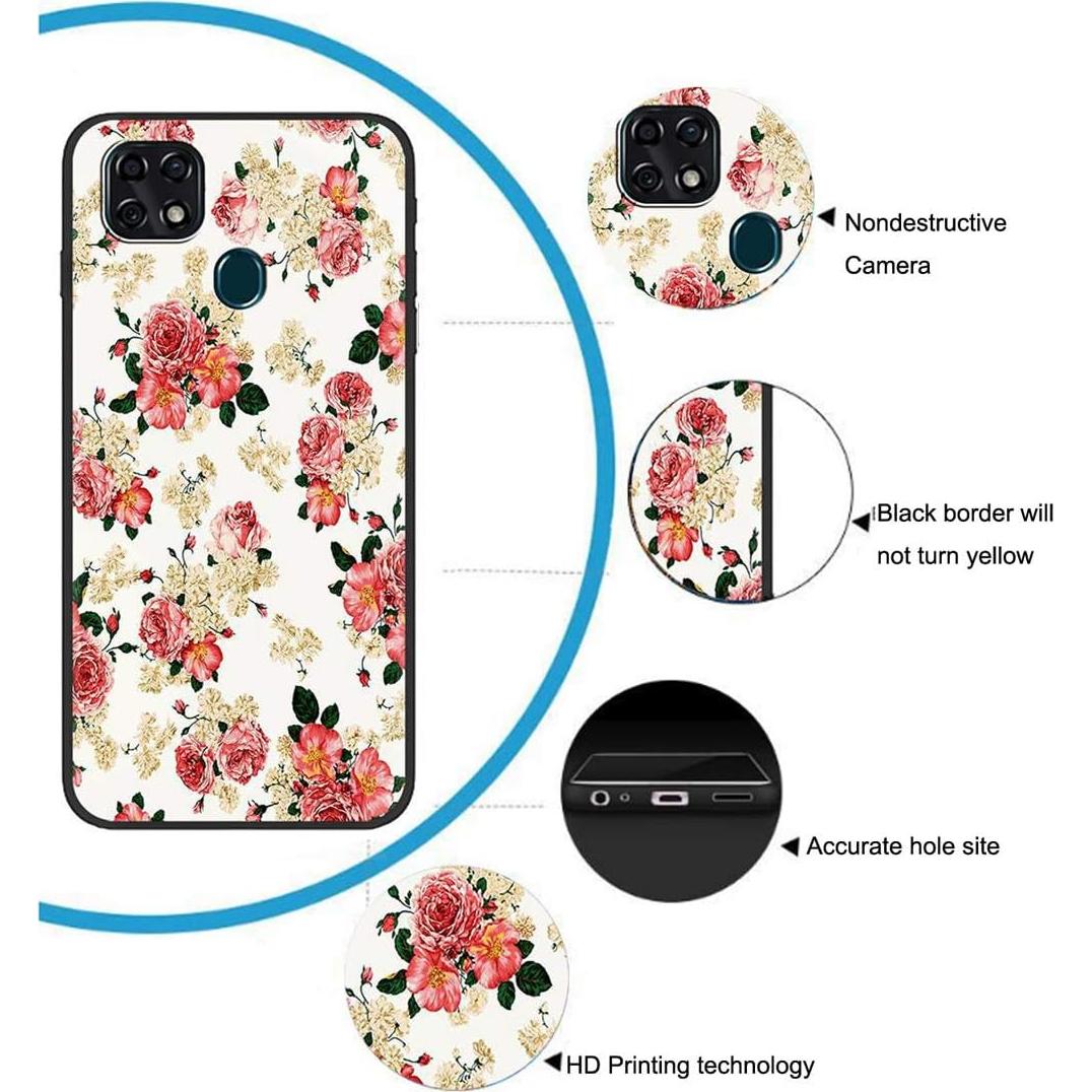 Funda TPU Floral para ZTE ZMax 10 / ZTE Z6250 + 2 Protectores