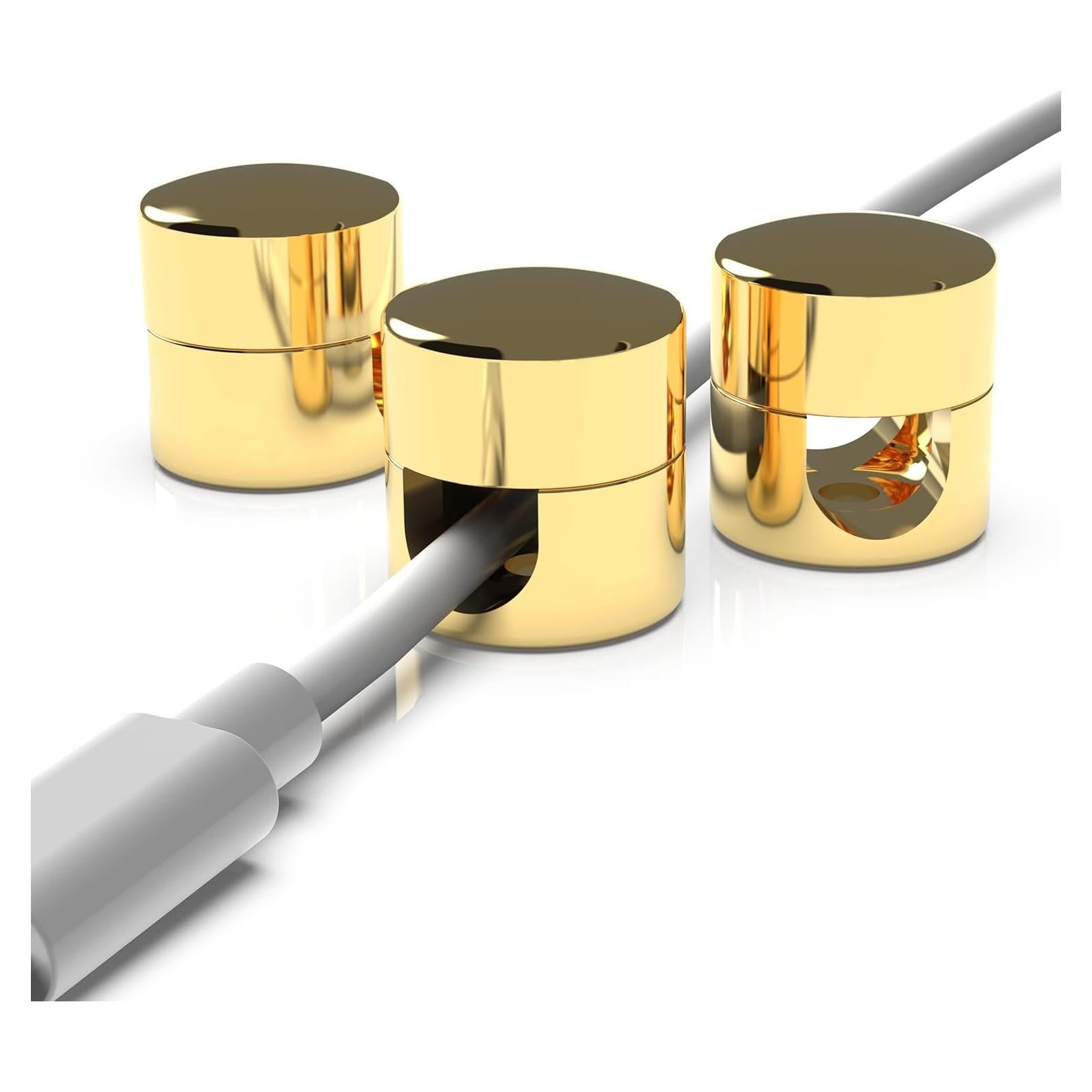 Anclajes de Cable ICONIT Dorado | Organizador de Cargadores