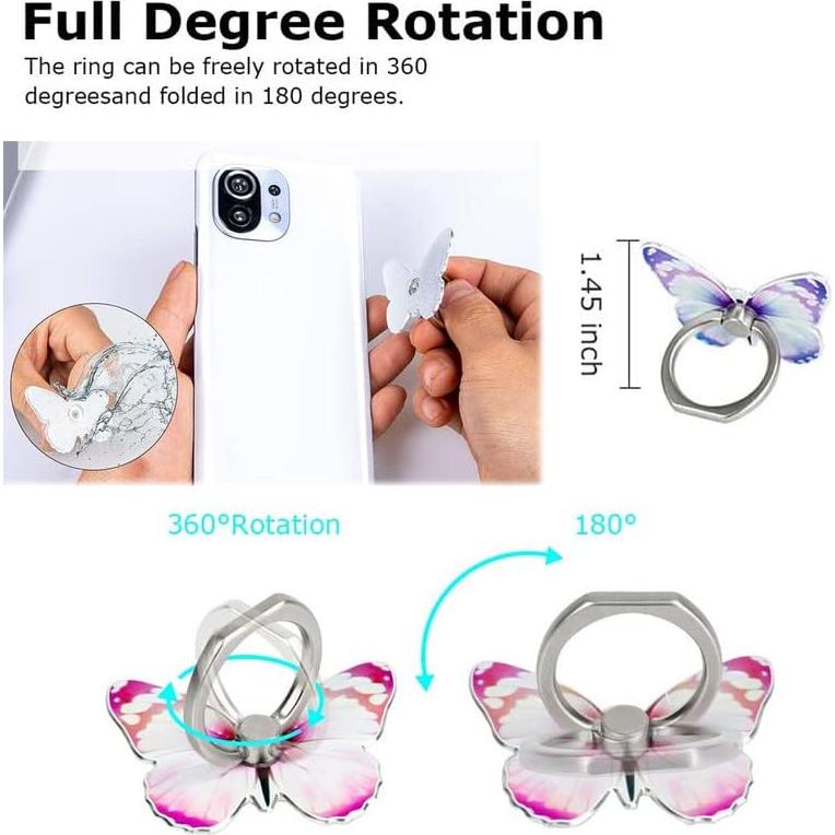 Funda ZTE Blade A33s KJYFOANI con Soporte Rotatorio 360° Rosa