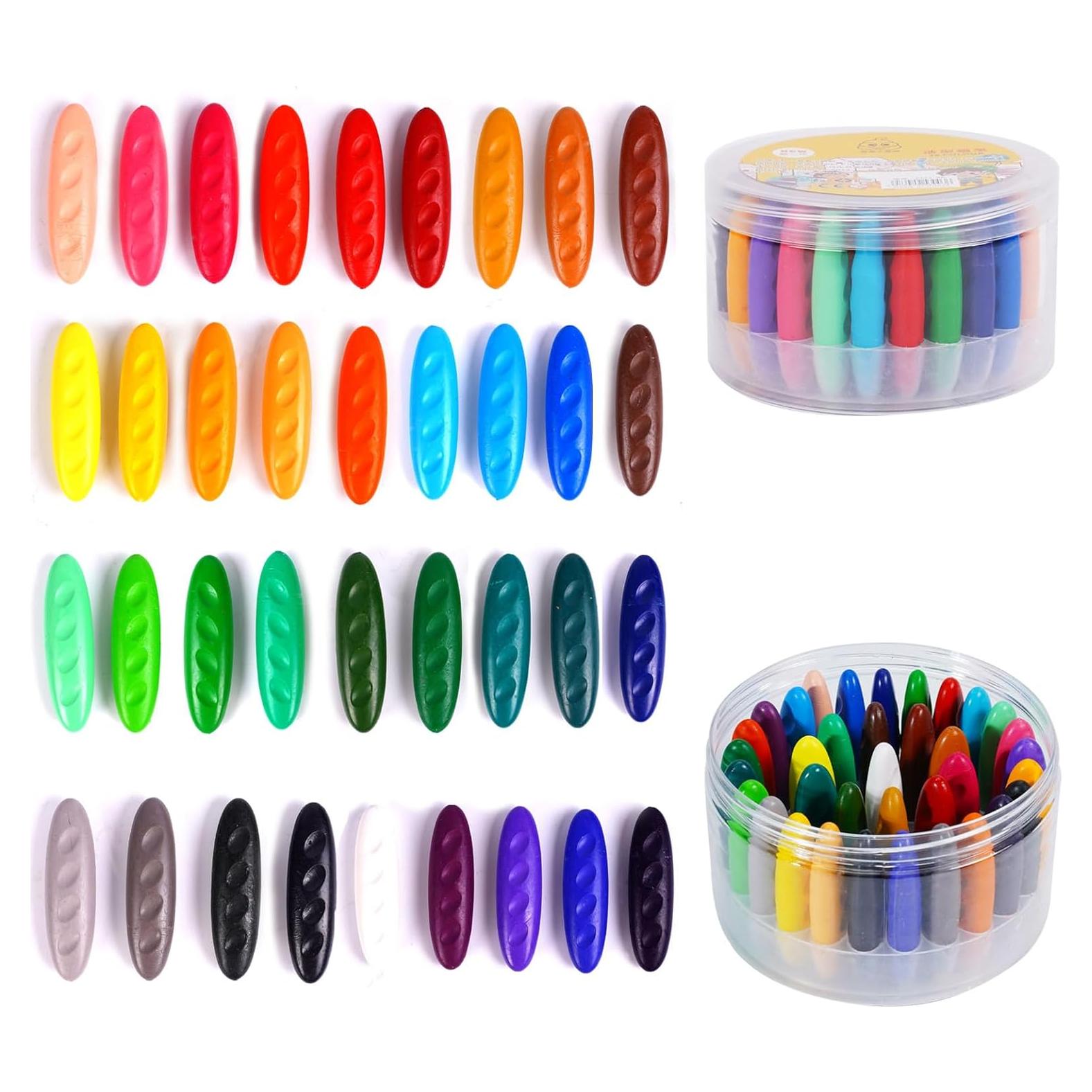 Crayones Jumbo FANYUETIAN 36 Piezas Lavables Multicolor