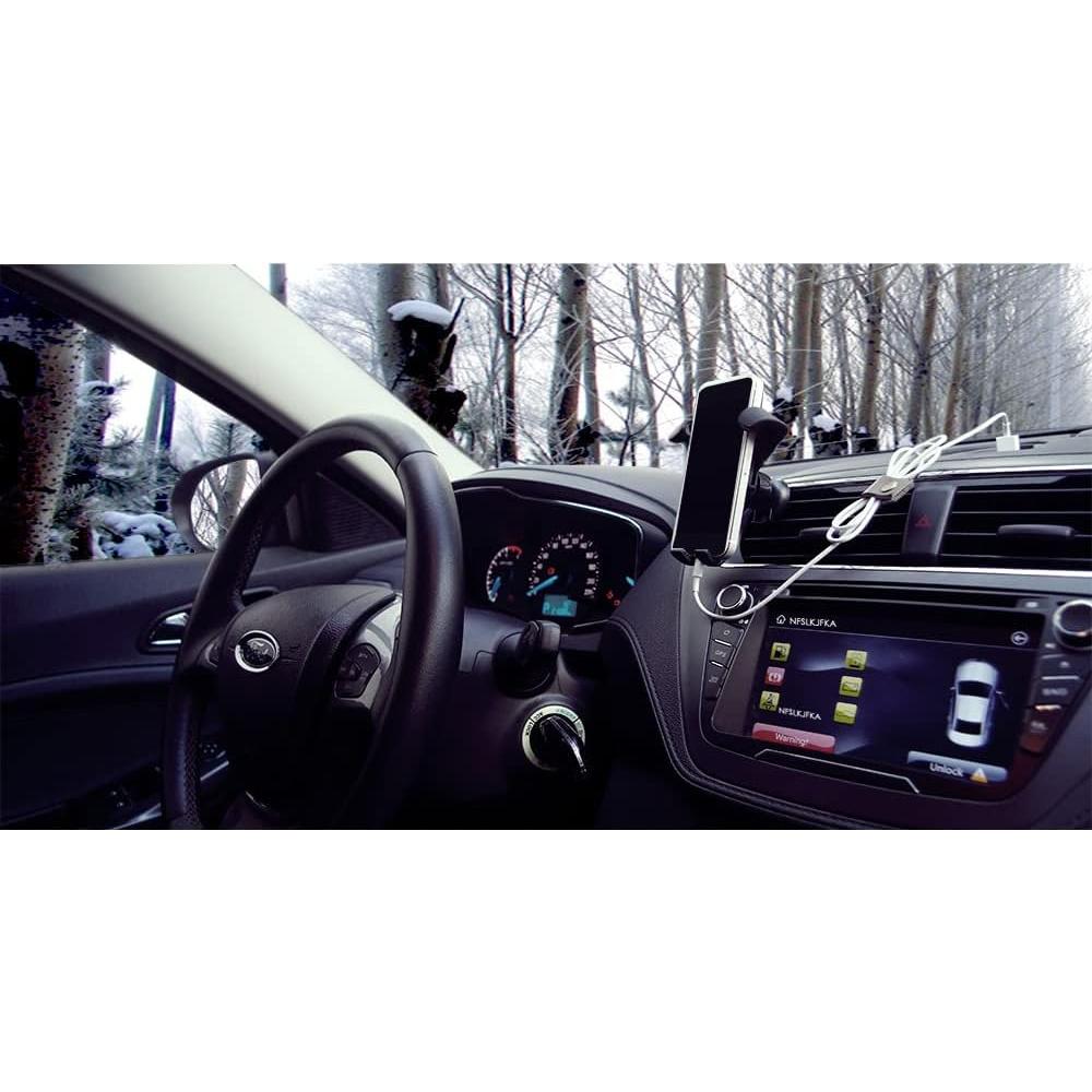 Organizador de Cables CAILLU Gris de Cuero para Auriculares