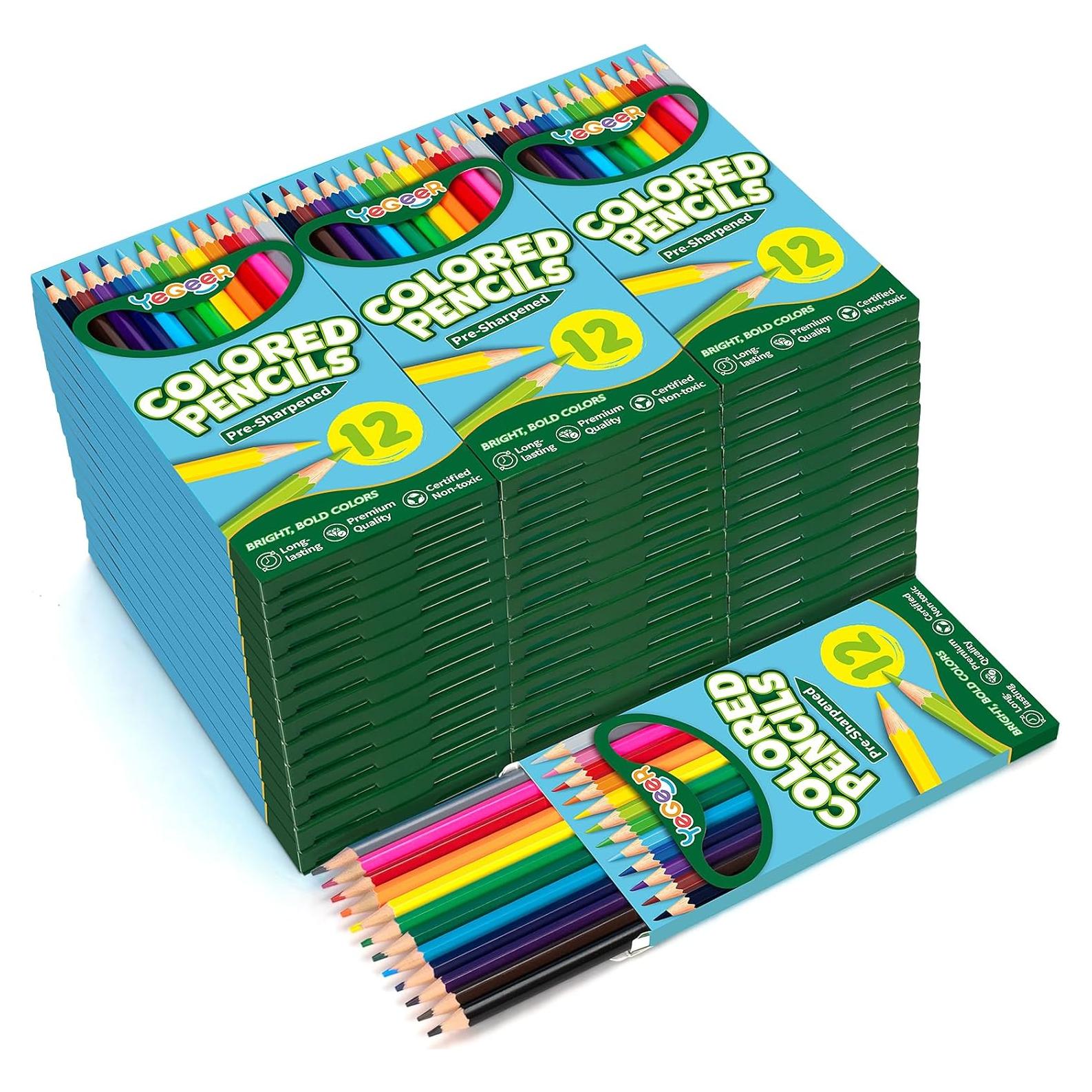 528 Lápices de Colores YEGEER Multicolor Pre-afilados