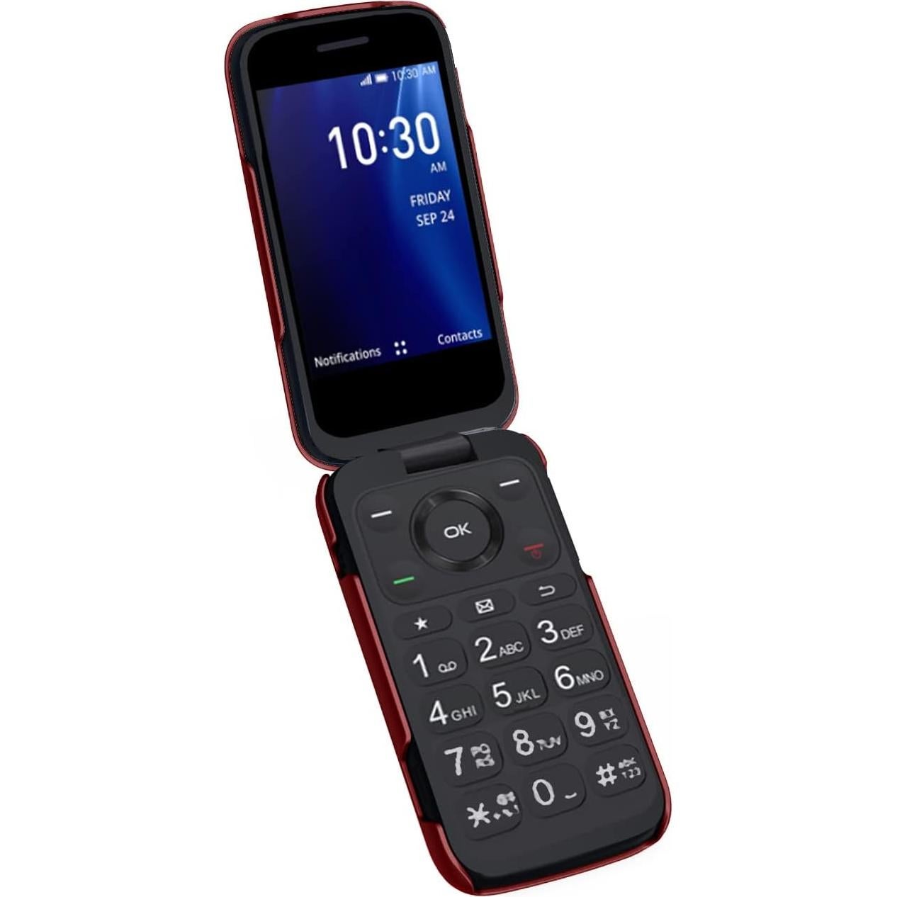 Funda Protectora Dura Nakedcellphone para Alcatel Go Flip 4 - Rojo