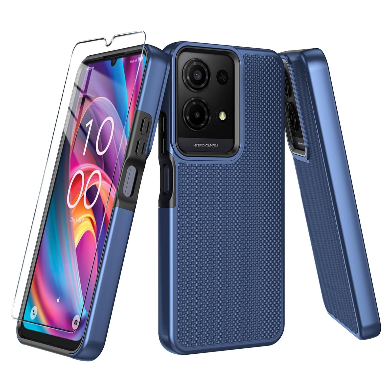 Funda para TCL K32 5G con protector de pantalla vidrio templado