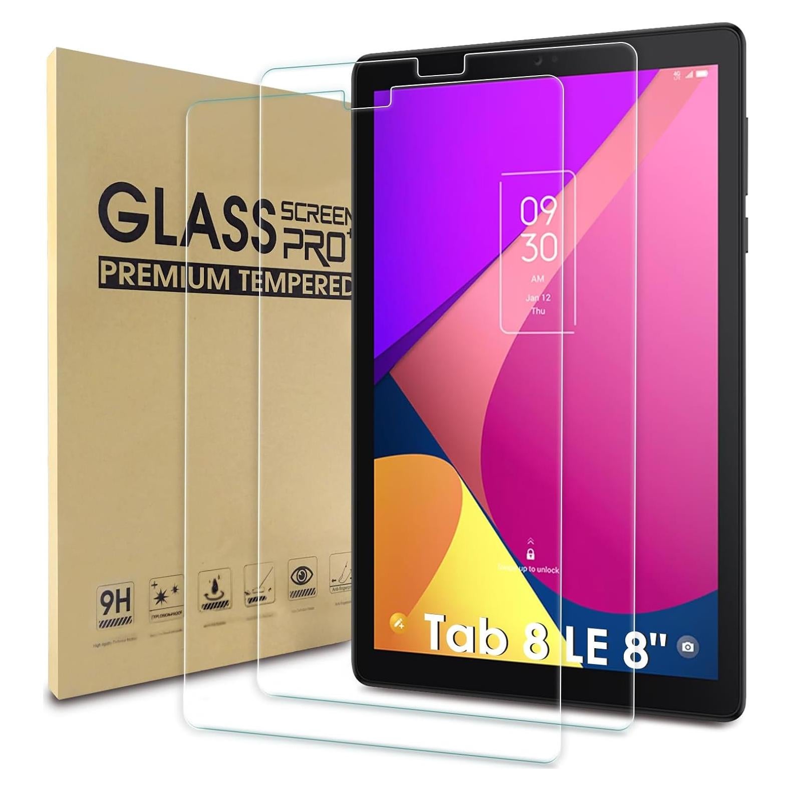 Protector de Pantalla WD&CD 2 Pack para TCL Tab 8 LE 8" Vidrio Templado