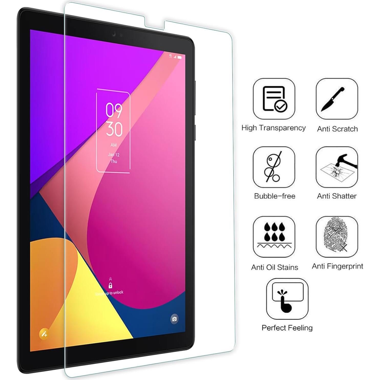 Protector de Pantalla WD&CD 2 Pack para TCL Tab 8 LE 8" Vidrio Templado