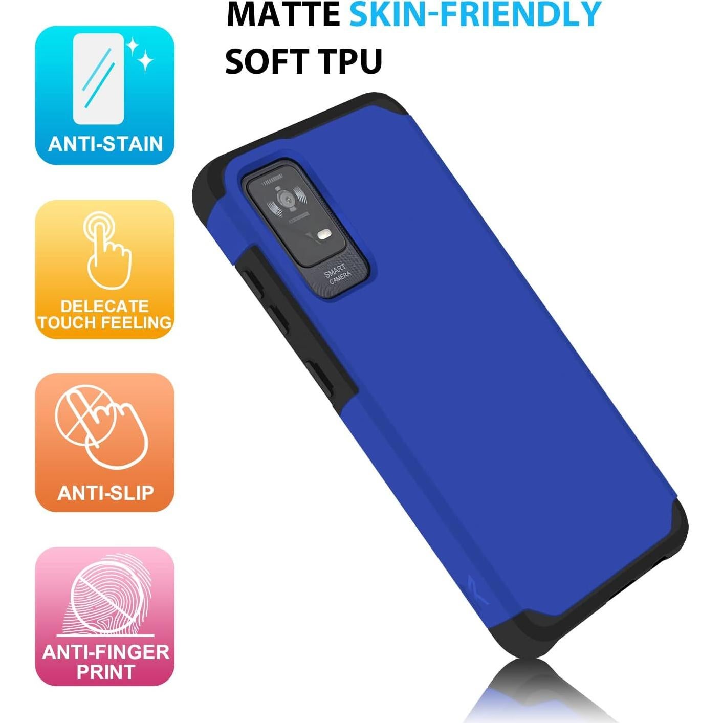 Funda Antigolpes TJS Doble Capa para TCL ION X/V/40 Z - Azul