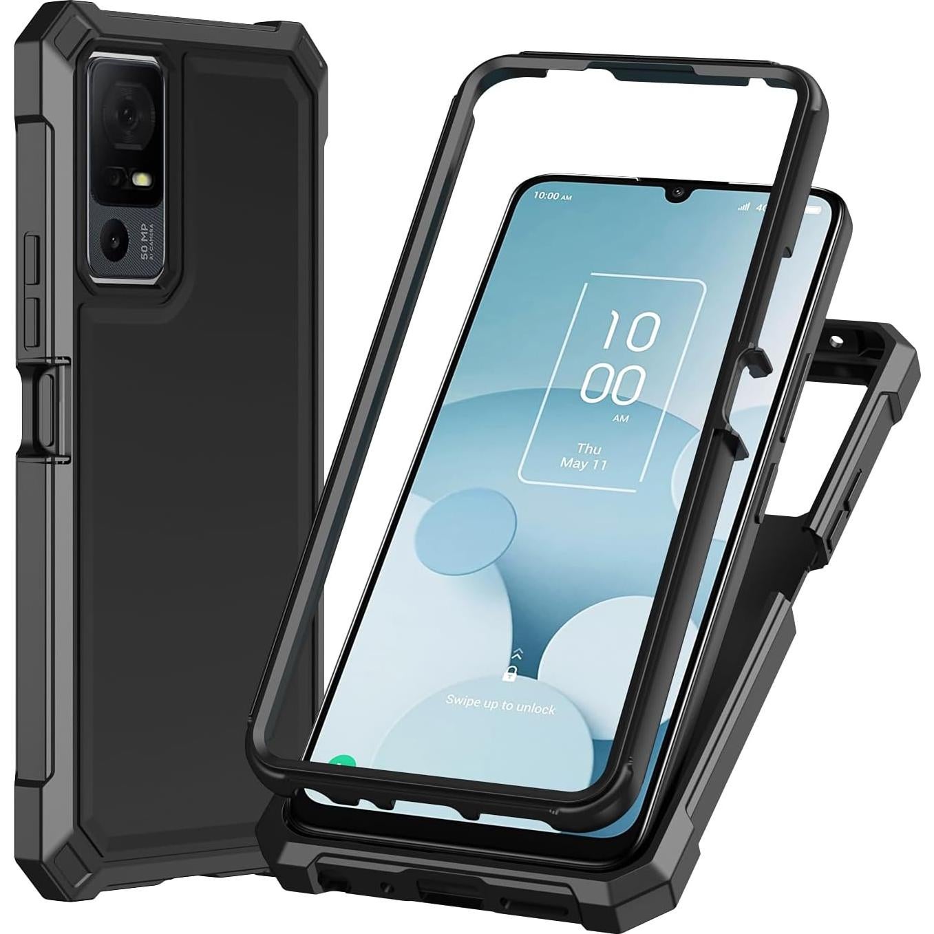 Funda Jitterbug Smart 4 / TCL 40XL / TCL 40T Negra con Protector
