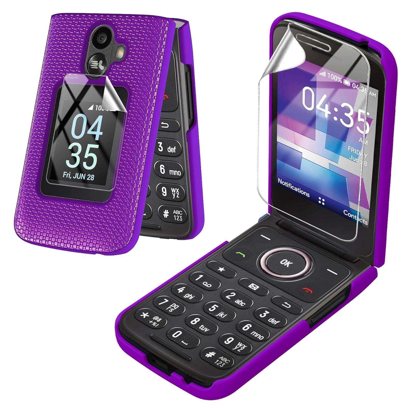 Funda dura delgada para TCL Flip 3 T435 con protector