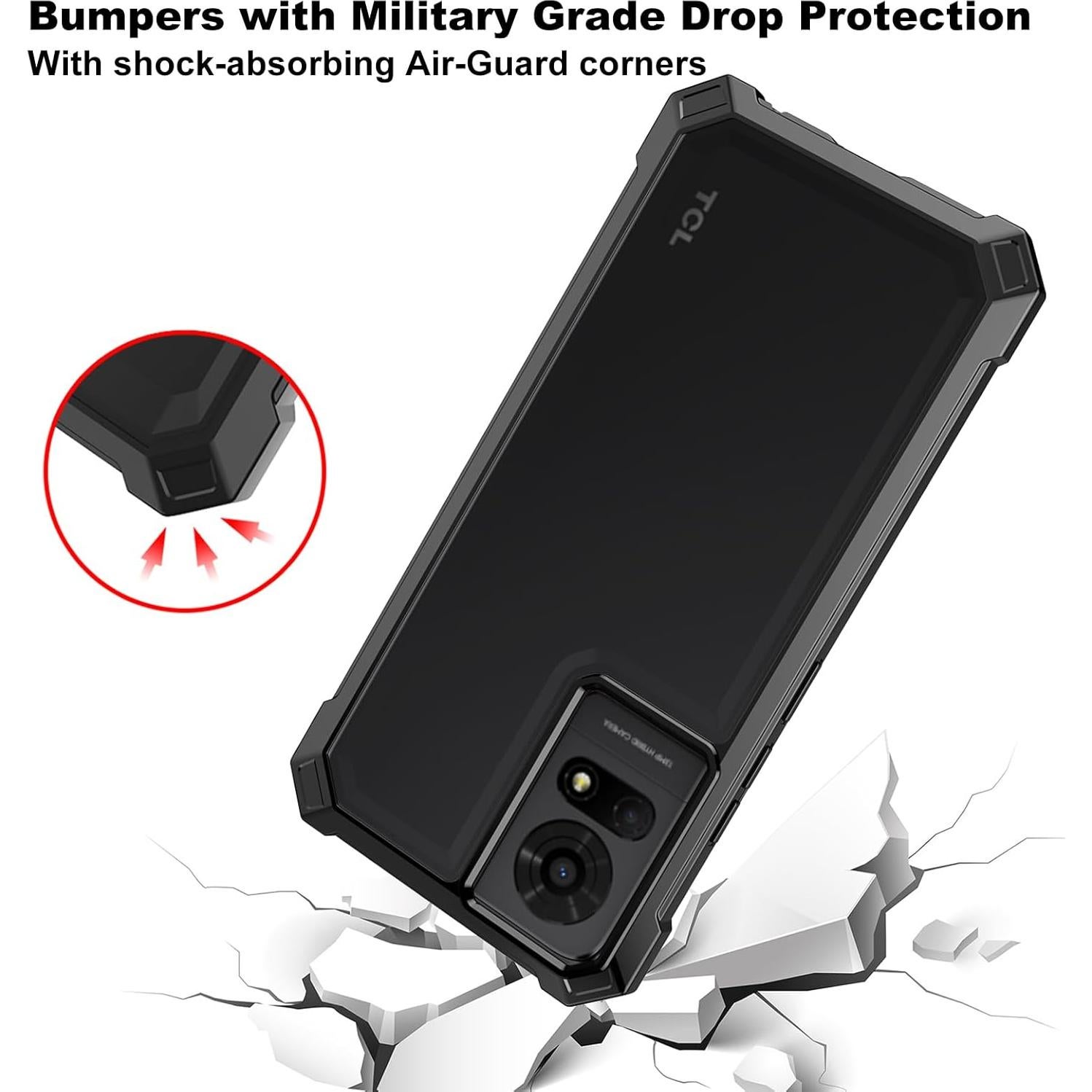 Funda Ailiber Doble Capa para TCL K24/TCL K23/TCL 50 LE