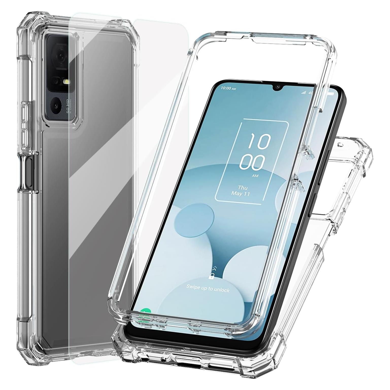 Funda Ailiber Doble Capa para TCL 40T T608DL y Jitterbug Smart 4