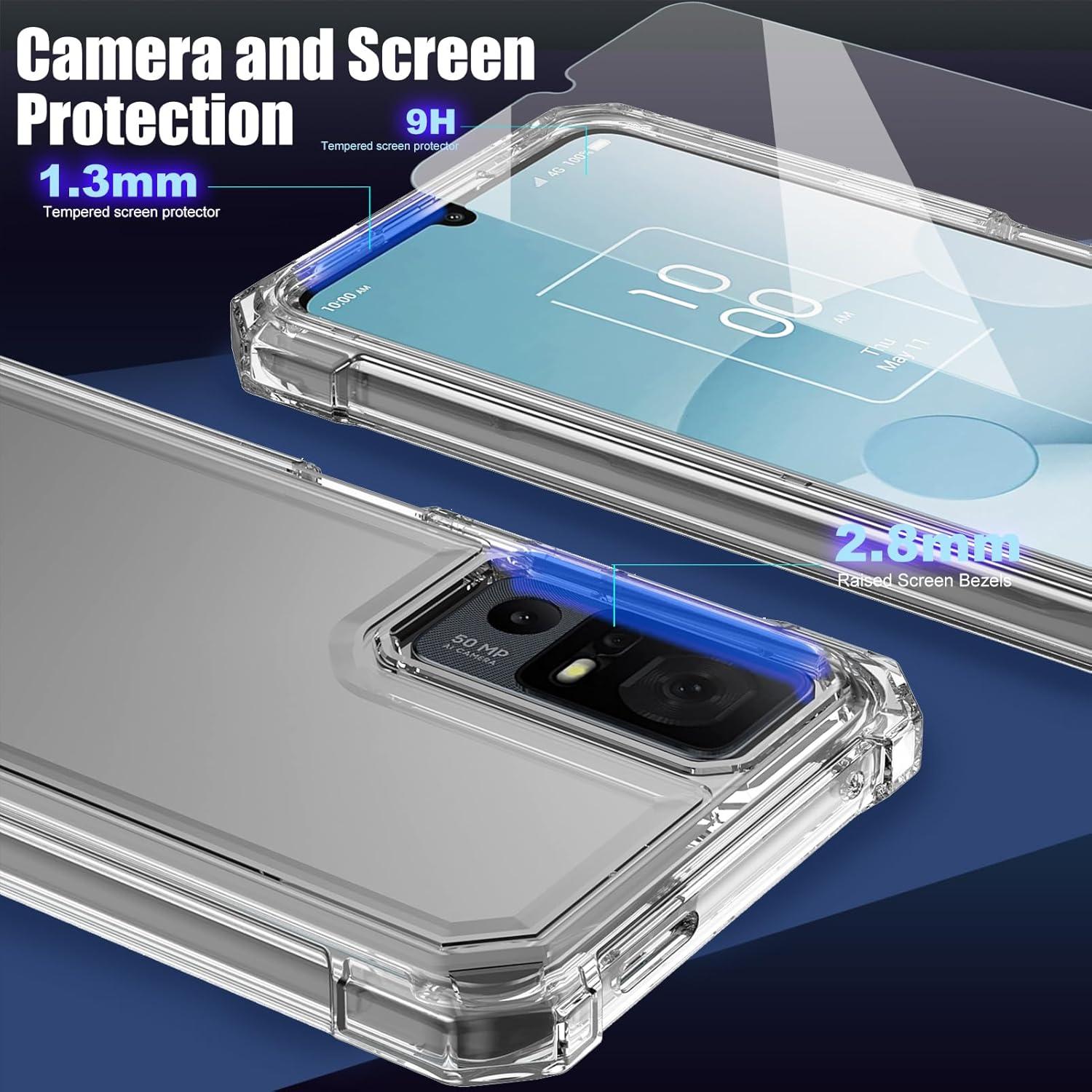 Funda Ailiber Doble Capa para TCL 40T T608DL y Jitterbug Smart 4