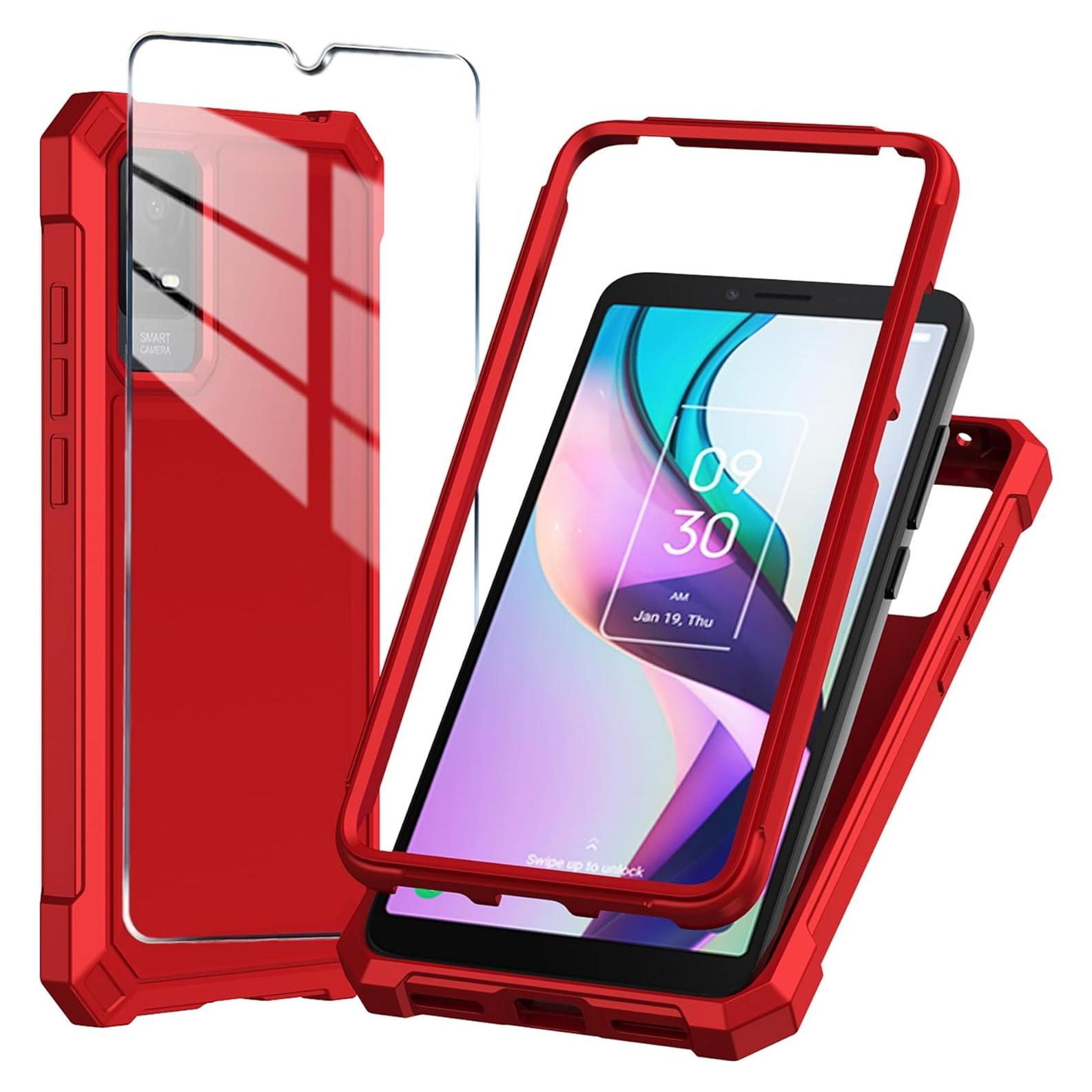 Funda protectora TCL ION X/V/40Z T607DL con vidrio templado