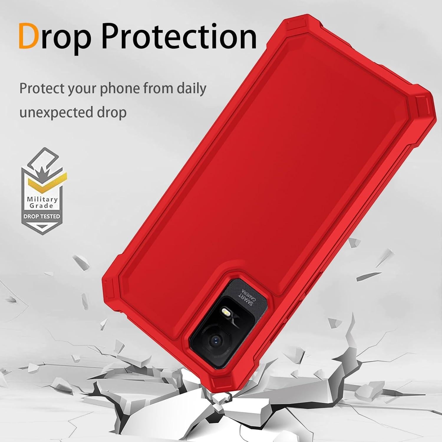 Funda protectora TCL ION X/V/40Z T607DL con vidrio templado