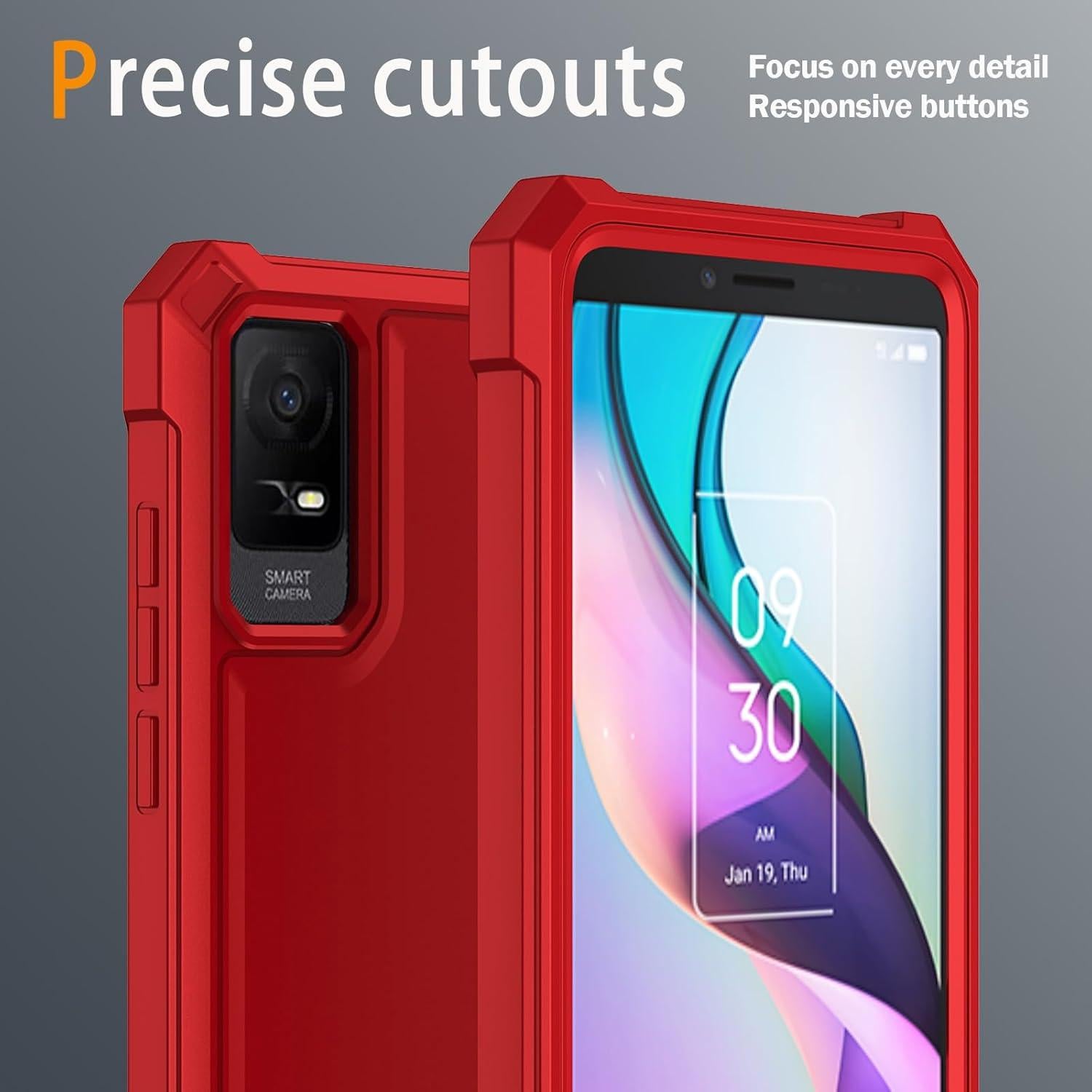 Funda protectora TCL ION X/V/40Z T607DL con vidrio templado