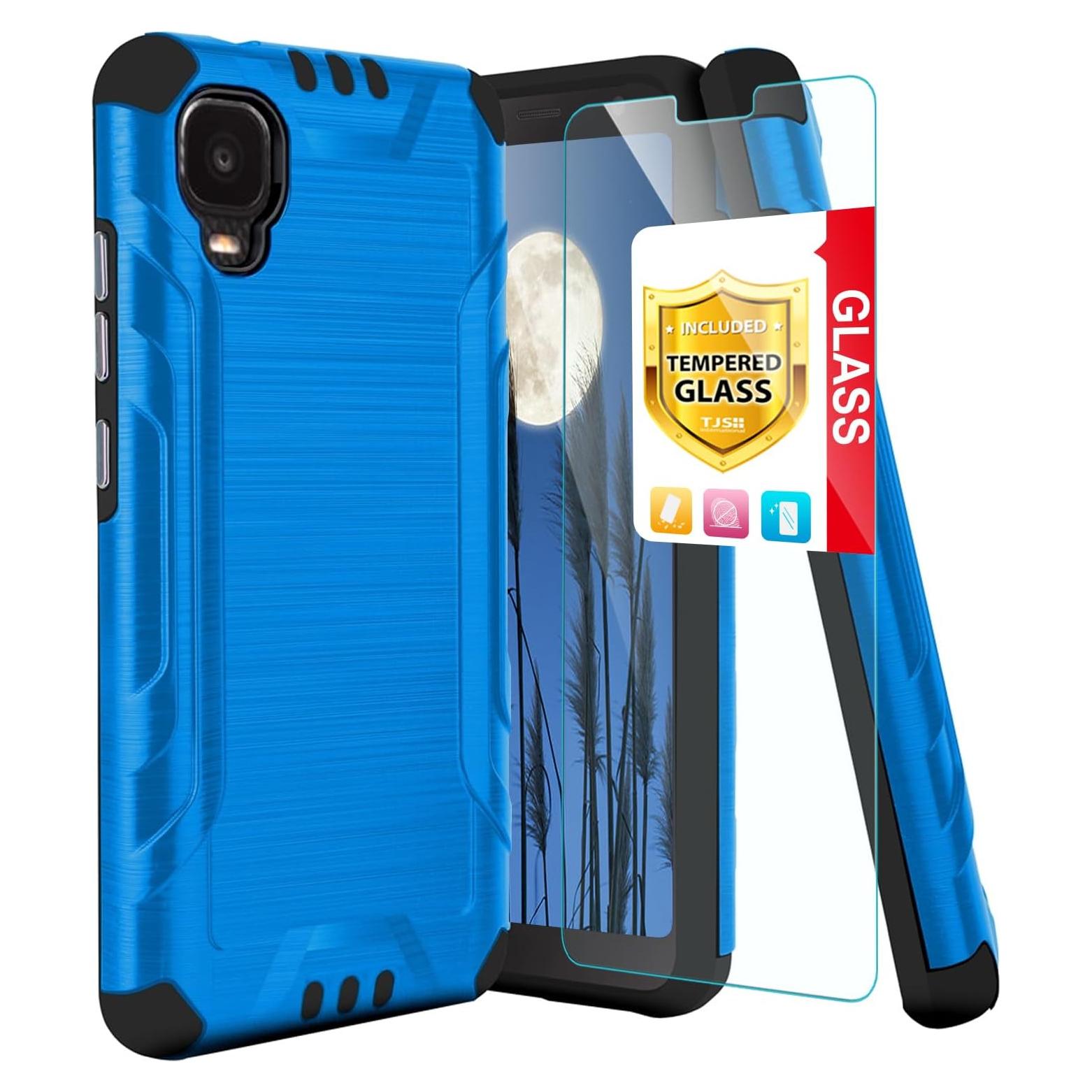 Funda TJS para Alcatel TCL A3 A509DL y TCL A30 Azul