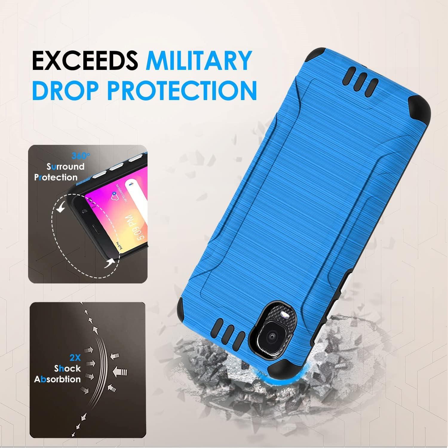 Funda TJS para Alcatel TCL A3 A509DL y TCL A30 Azul