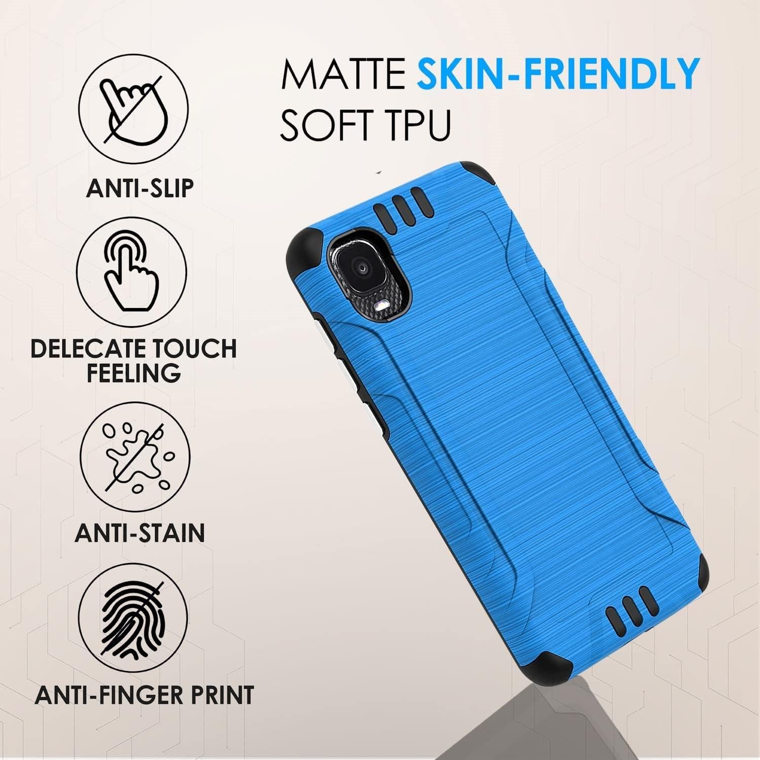 Funda TJS para Alcatel TCL A3 A509DL y TCL A30 Azul