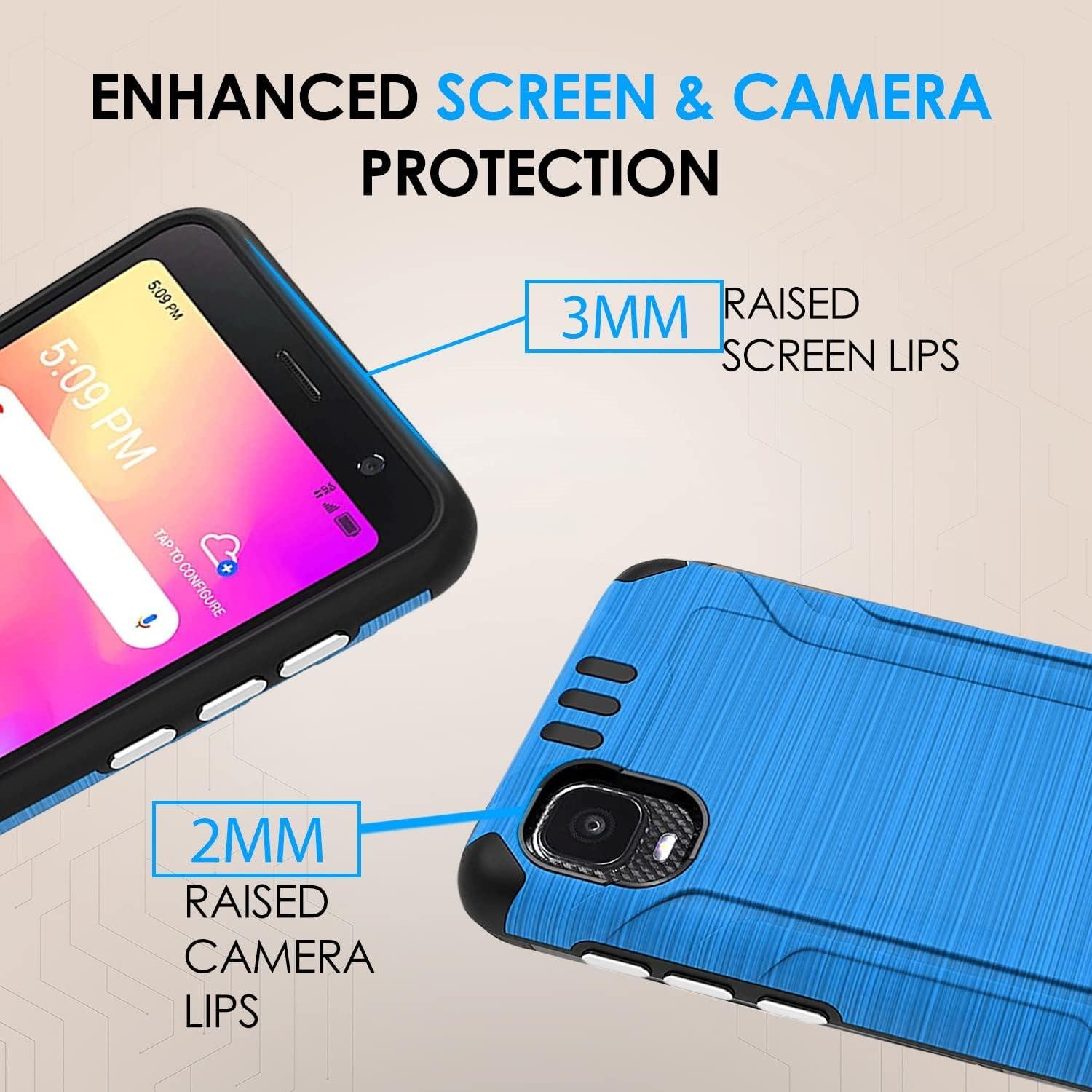 Funda TJS para Alcatel TCL A3 A509DL y TCL A30 Azul