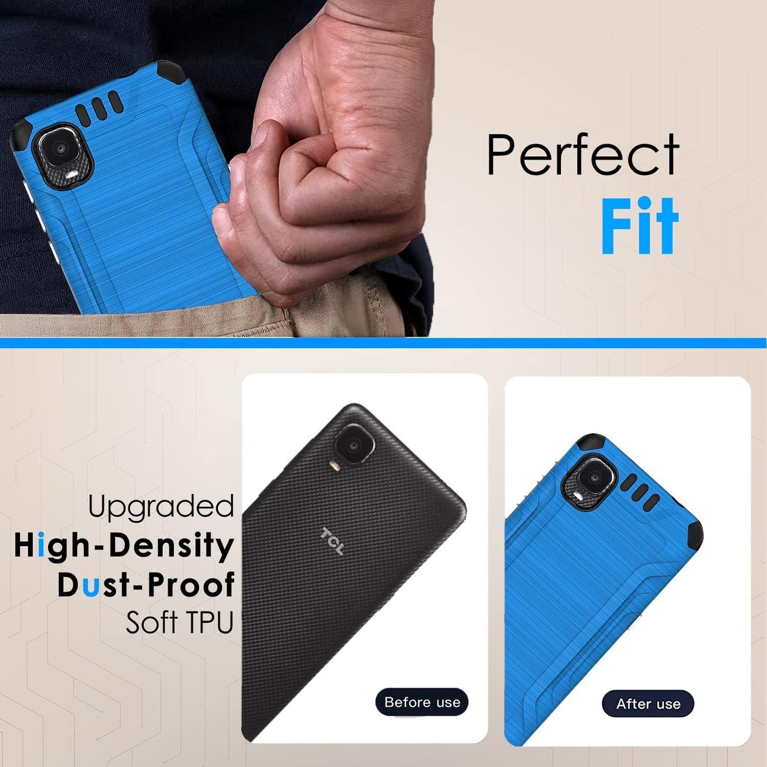 Funda TJS para Alcatel TCL A3 A509DL y TCL A30 Azul