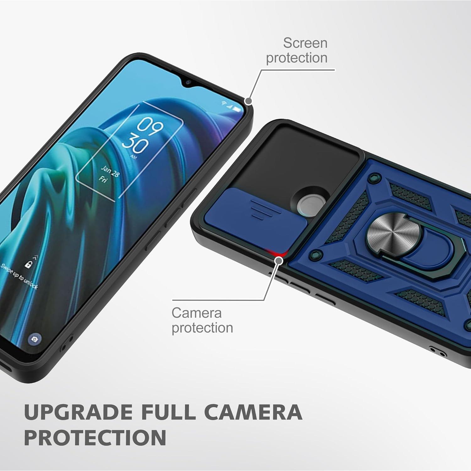 Funda AKINIK para TCL 30 XE 5G con Soporte y 2 Protectores HD