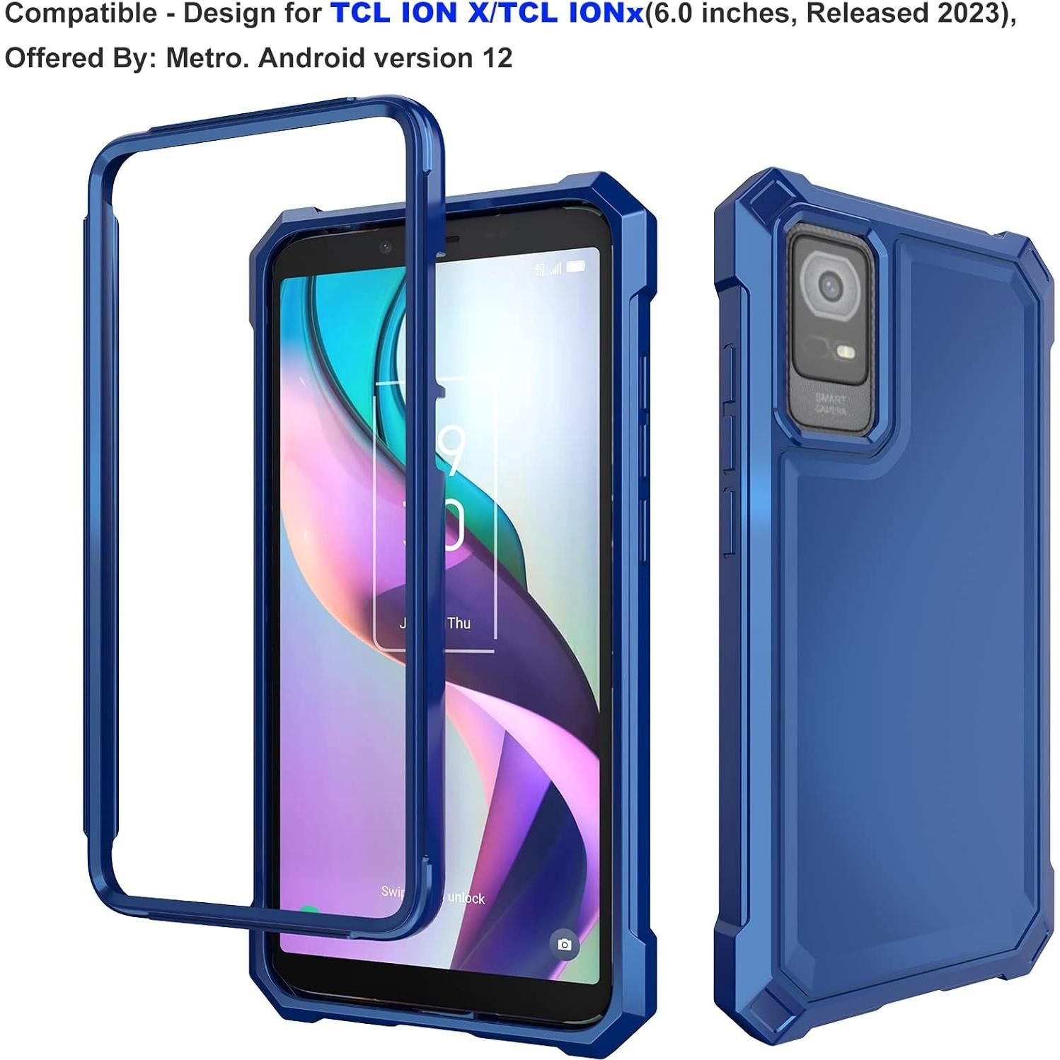 Funda Protectora Ailiber para TCL ION X/V - Doble Capa Azul