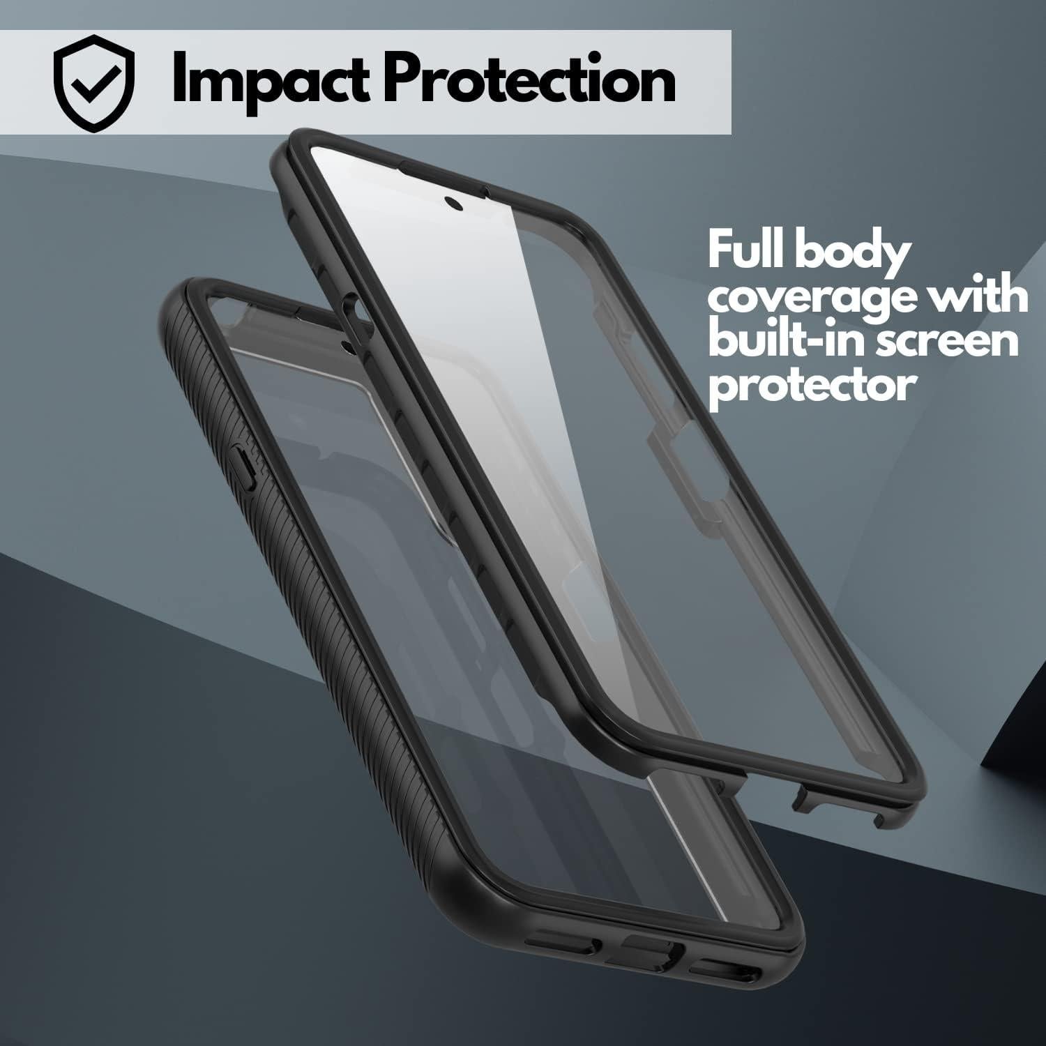 Funda de teléfono Cbus para TCL 20s con protector pantalla negro