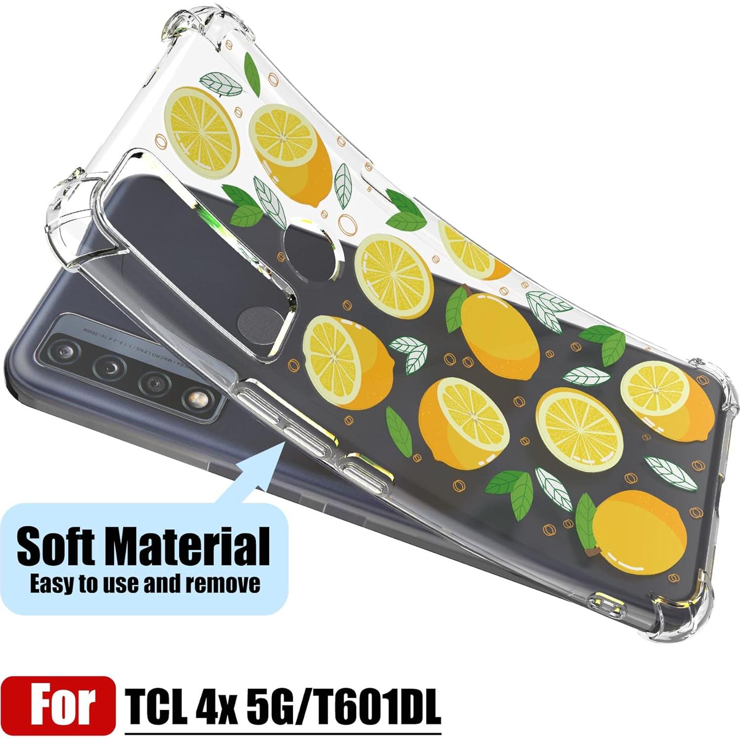 Funda de silicona transparente Romozi para Alcatel TCL 4X 5G - 3 unidades