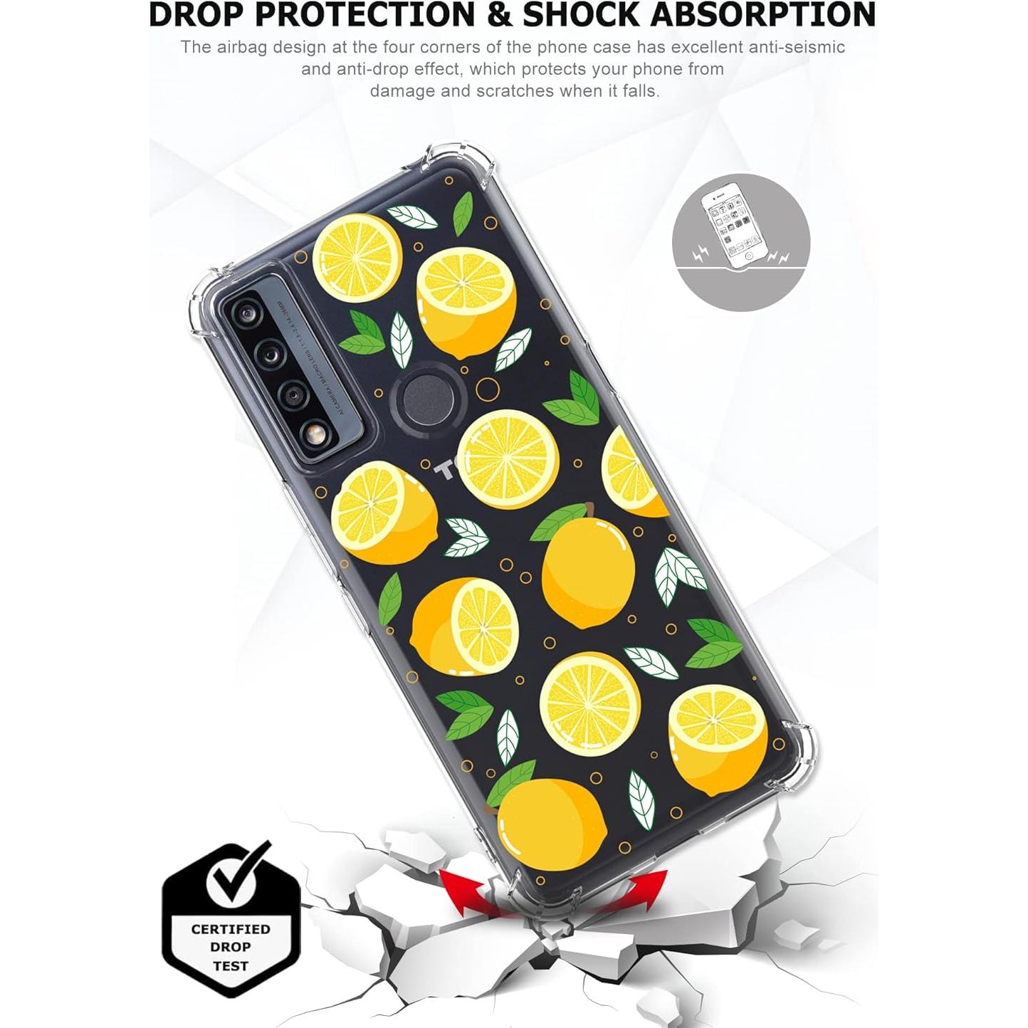 Funda de silicona transparente Romozi para Alcatel TCL 4X 5G - 3 unidades