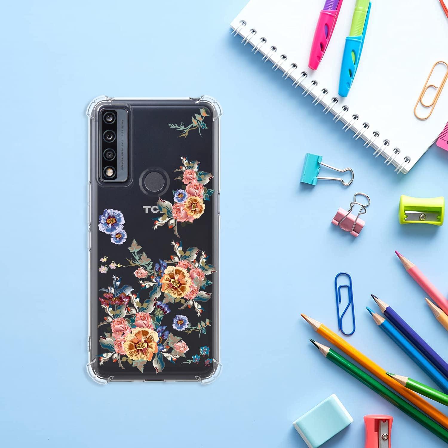 Funda de silicona transparente Romozi para Alcatel TCL 4X 5G - 3 unidades