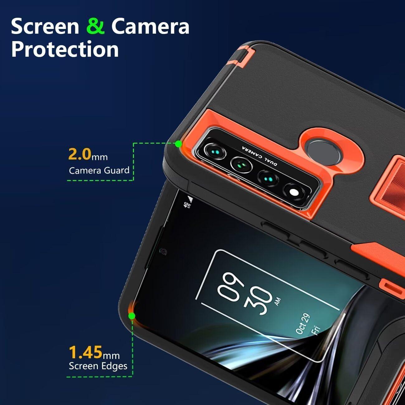 Funda Dura TCL 20 XE con Protector de Pantalla y Soporte