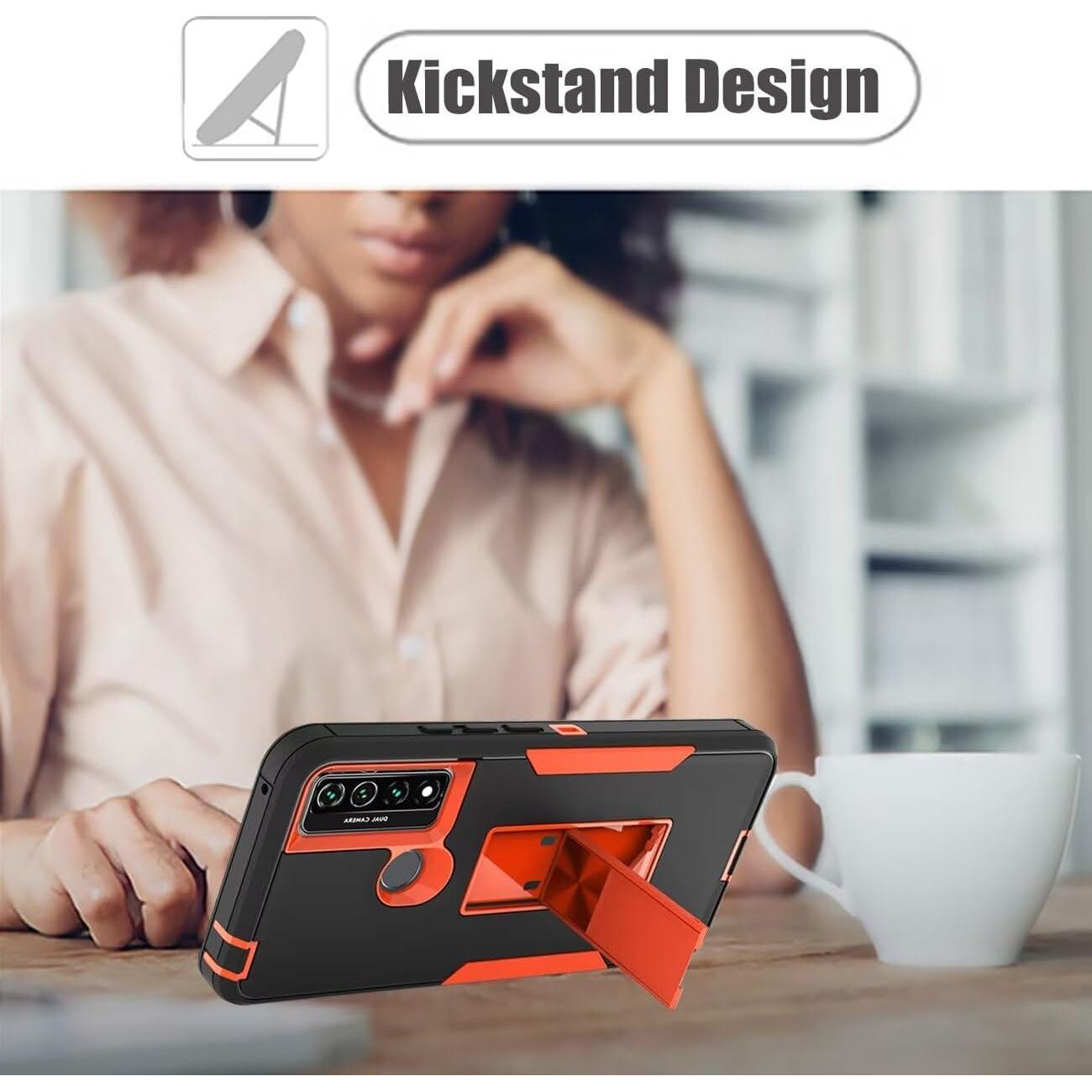 Funda Dura TCL 20 XE con Protector de Pantalla y Soporte